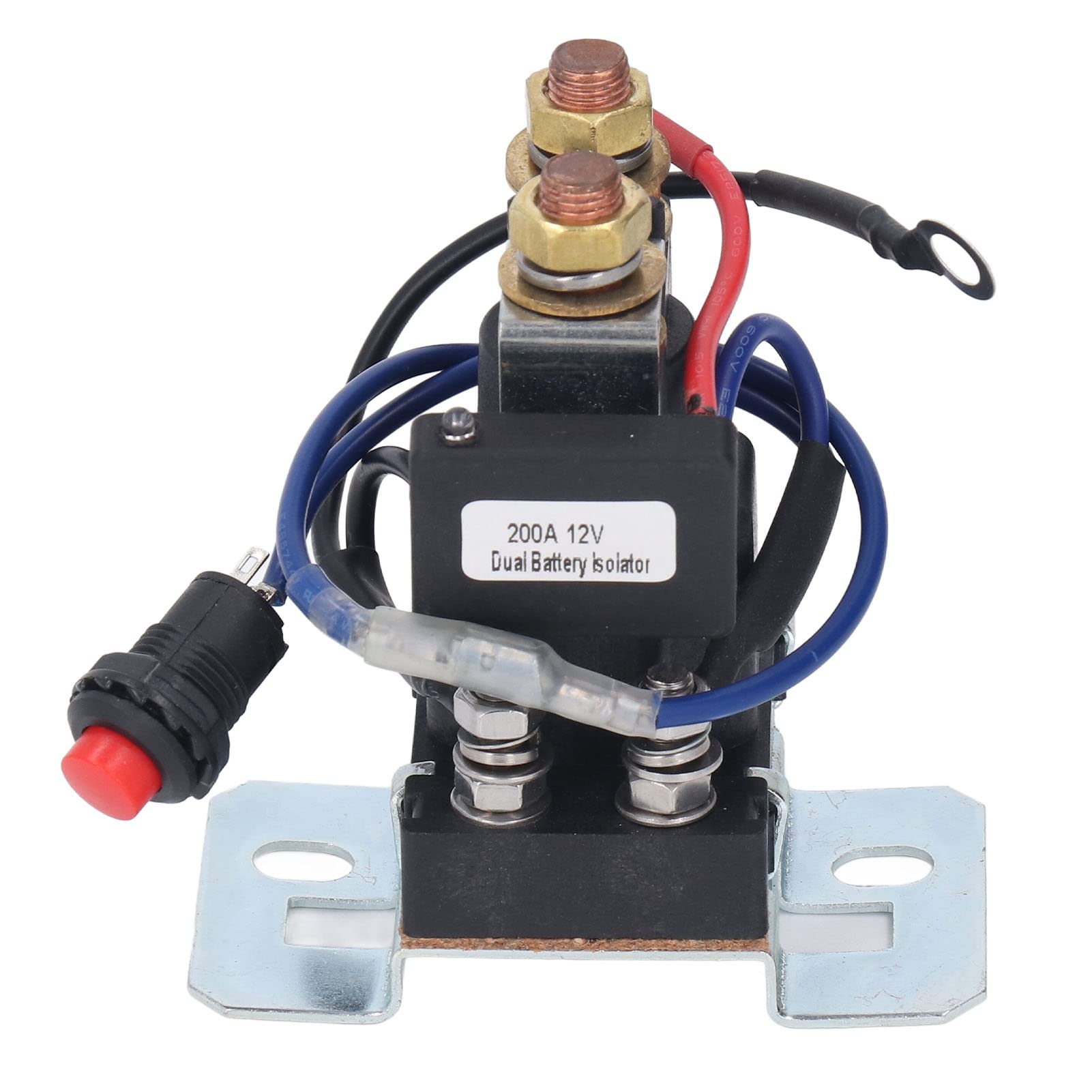 FTVOGUE Isolatore Batteria Relè Doppia Batteria in Ottone 200A 12VDC Controllato da Microprocessore Avviamento Rapido 4 Pin per, Fuoristrada, Carrello Elevatore, Motoslitta