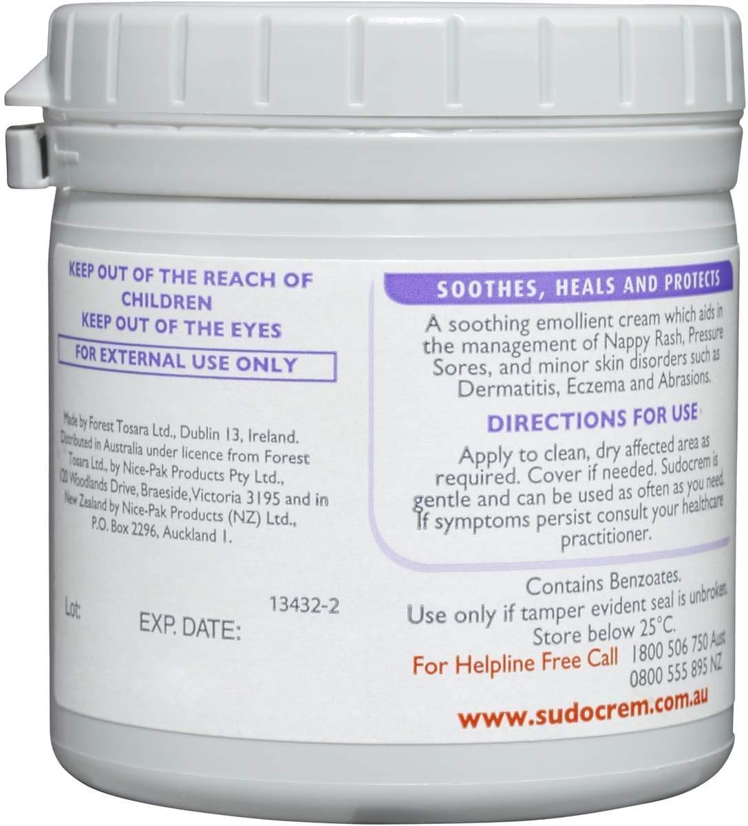 Sudocrem® Antiseptic Healing Cream, Zinc Oxide Cream for Nappy Rash, Eczema, Acne, and Minor Burns, 175g (Pack of 1) - 3