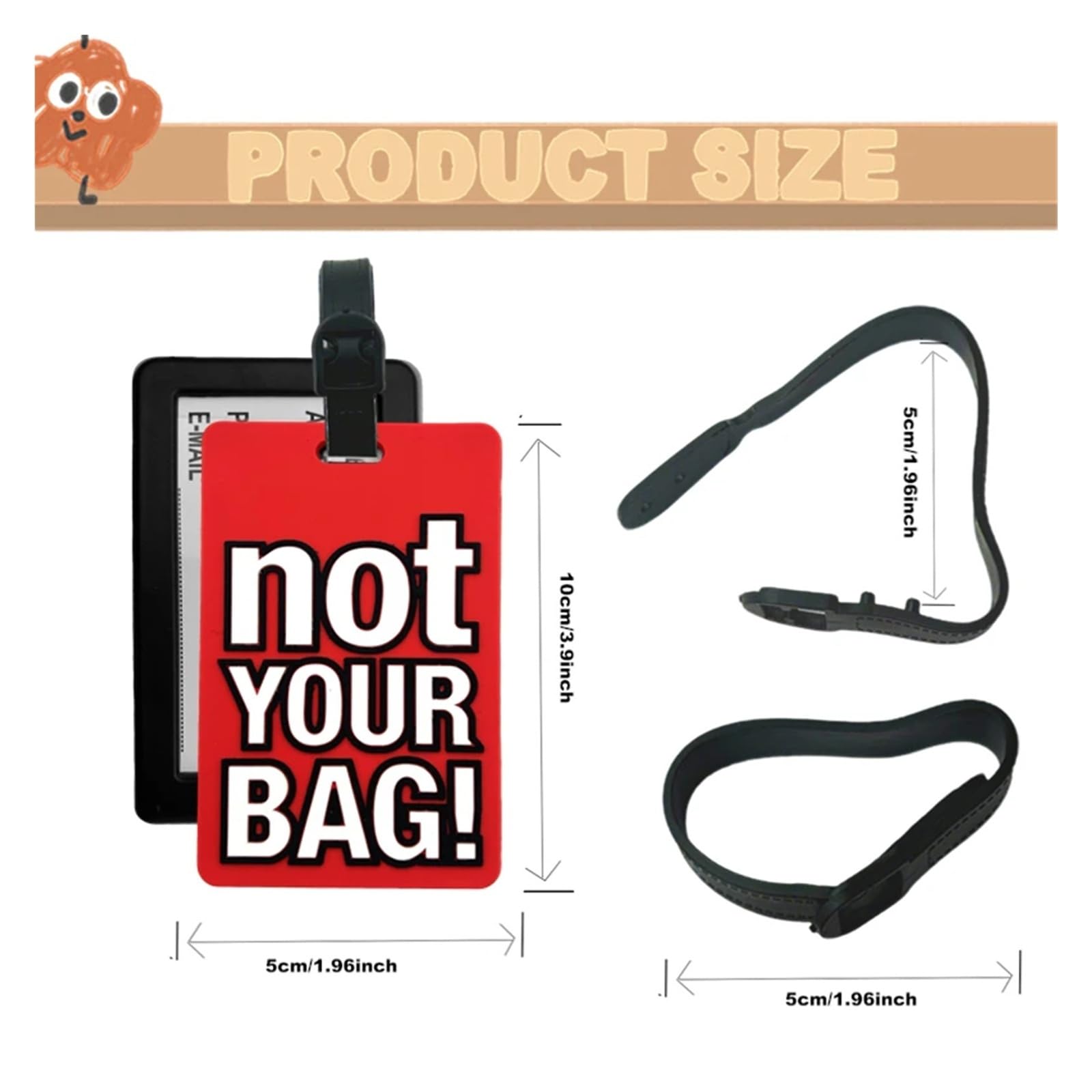 Etichetta for borsa da viaggio Borsa in PVC con biglietto visita e copertura for la privacy Per Bagaglio Valigie(Letter-A 7pcs)