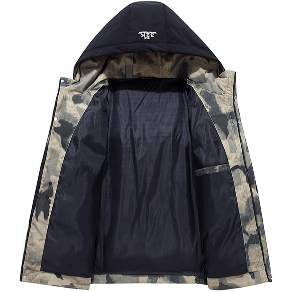 Chaqueta de plumón para hombre y mujer Rěǎī-Mǎdrid Winter Thickening Warm Hooded Windproof Ski Coat niños