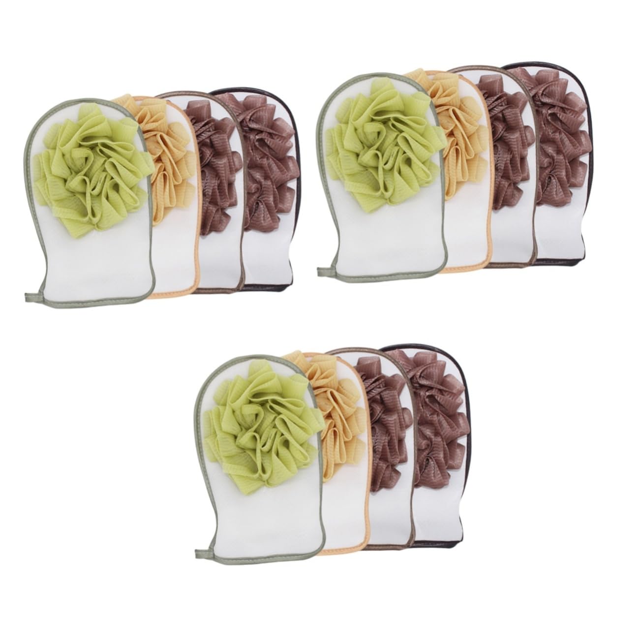 FRCOLOR 9stücke Exfoliating Mitts Doppelseitige Peelinghandschuhe Für Sanftes Körperpeeling Für Hautschonender Hautschrubber in Zufälligen Farben