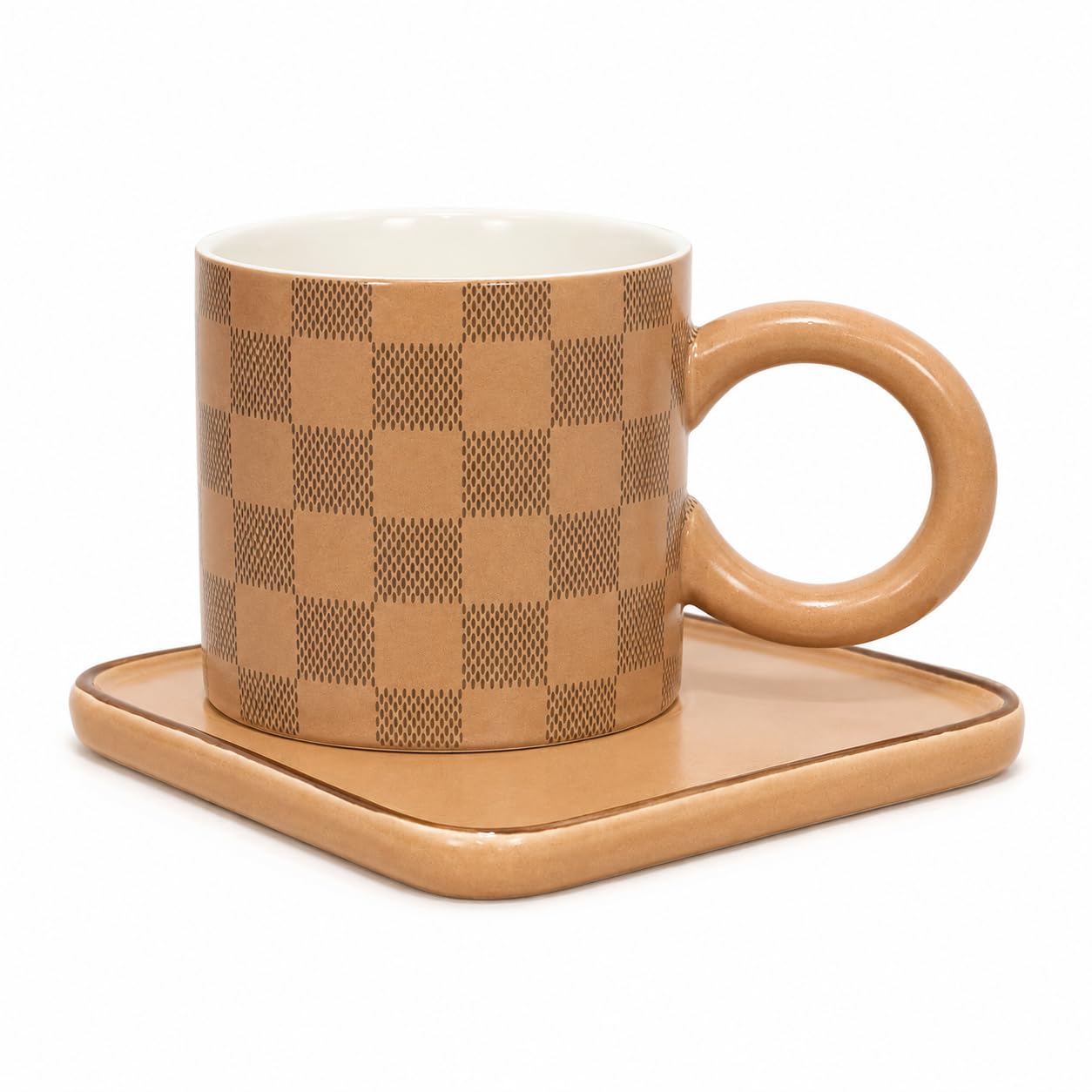 Vasukie Office Coffee Mug with Tray, Mugs for Coffee, Rakhi for Brother, Birthday Gift, Ceramic Mug, Corporate Gifts (Mug with Tray)