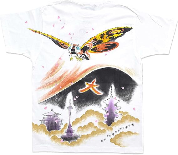 Amazon ゼン 禅 手描き半袖tシャツ 古都モスラ Tシャツ カットソー 通販