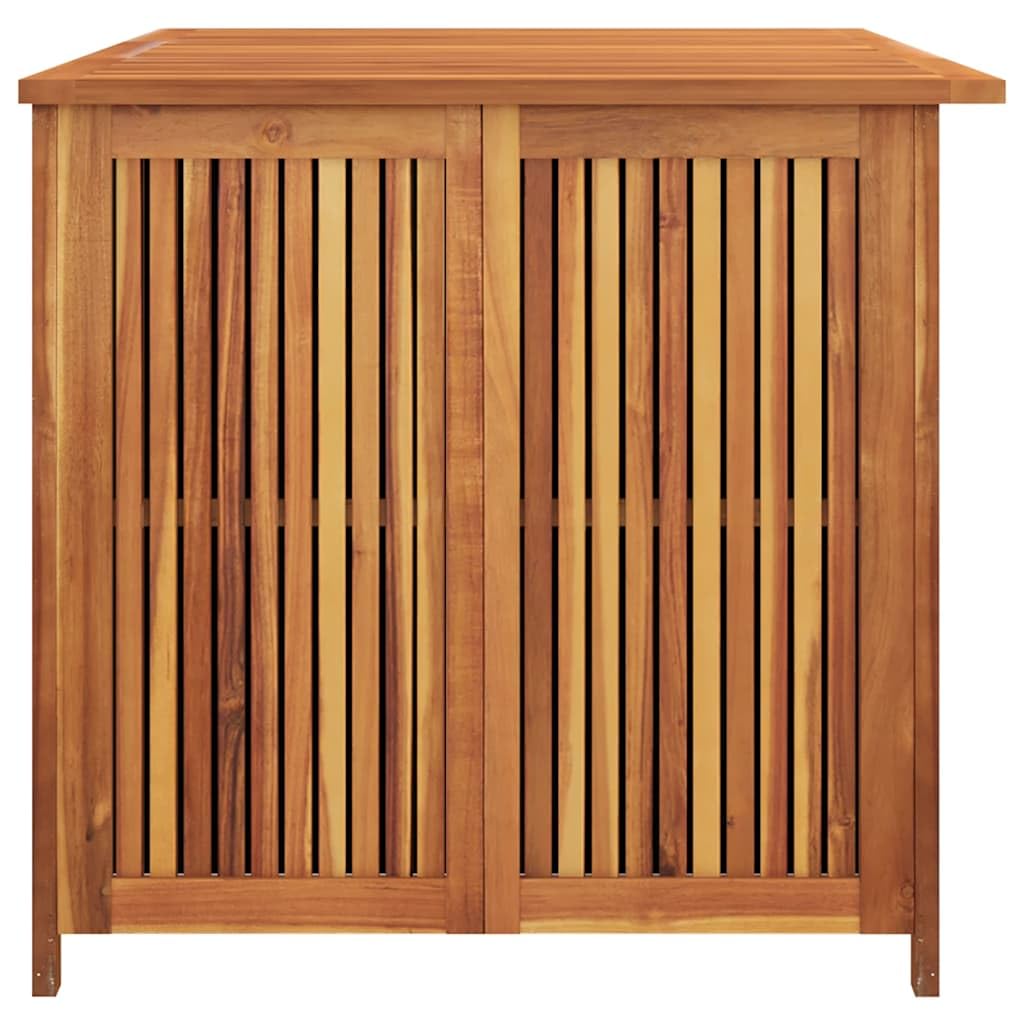 vidaXL Gartenbox, Aufbewahrungsbox mit viel Stauraum, Auflagenbox mit wasserfestem Beutel, Kissenbox Deckenbox Gartenaufbewahrungsbox, Massivholz Akazie
