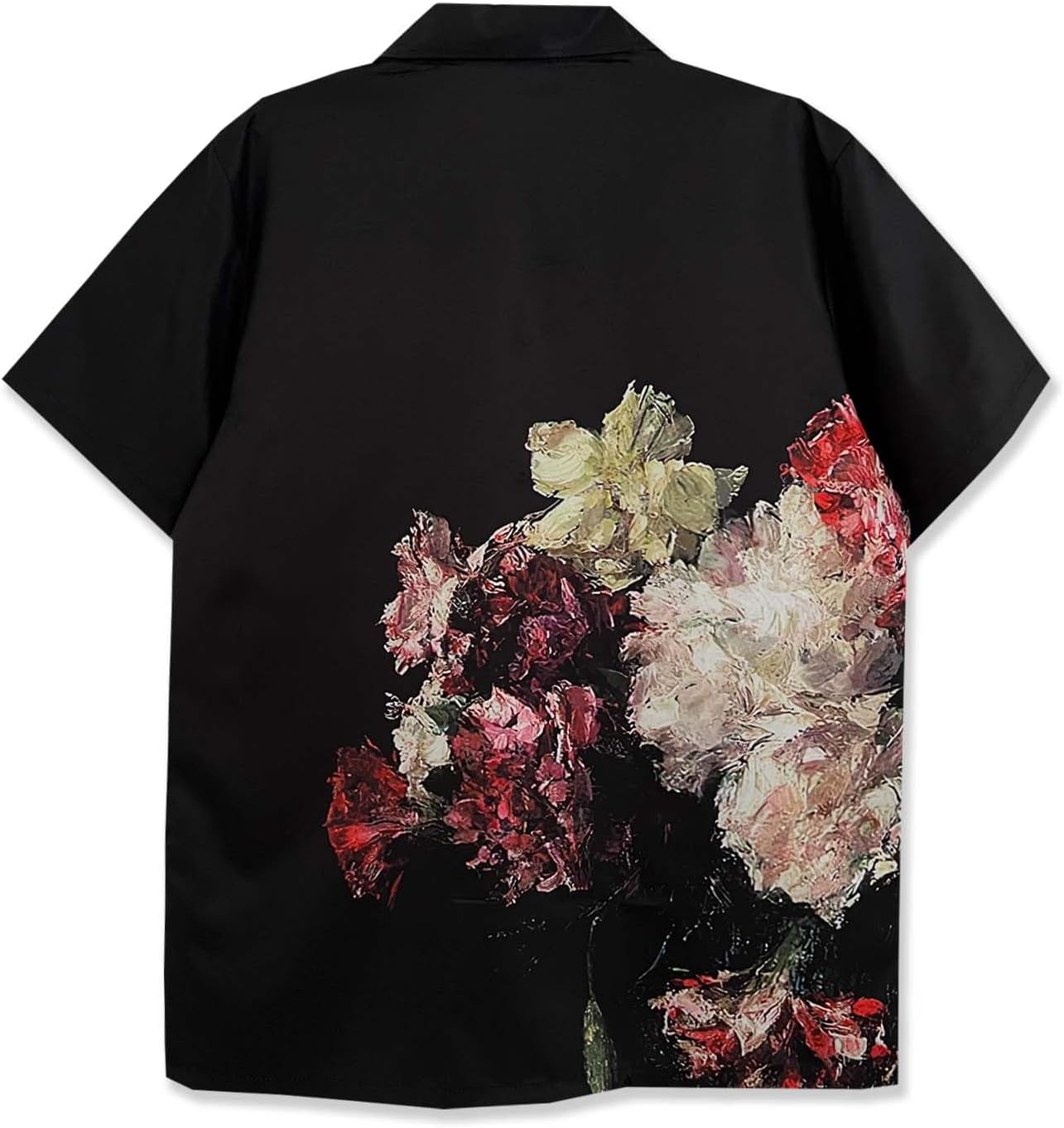 Men's Floral Button-Down Shirt, Short Sleeve Summer Beach Shirt, Hawaiian Shirt for Men - Image 3