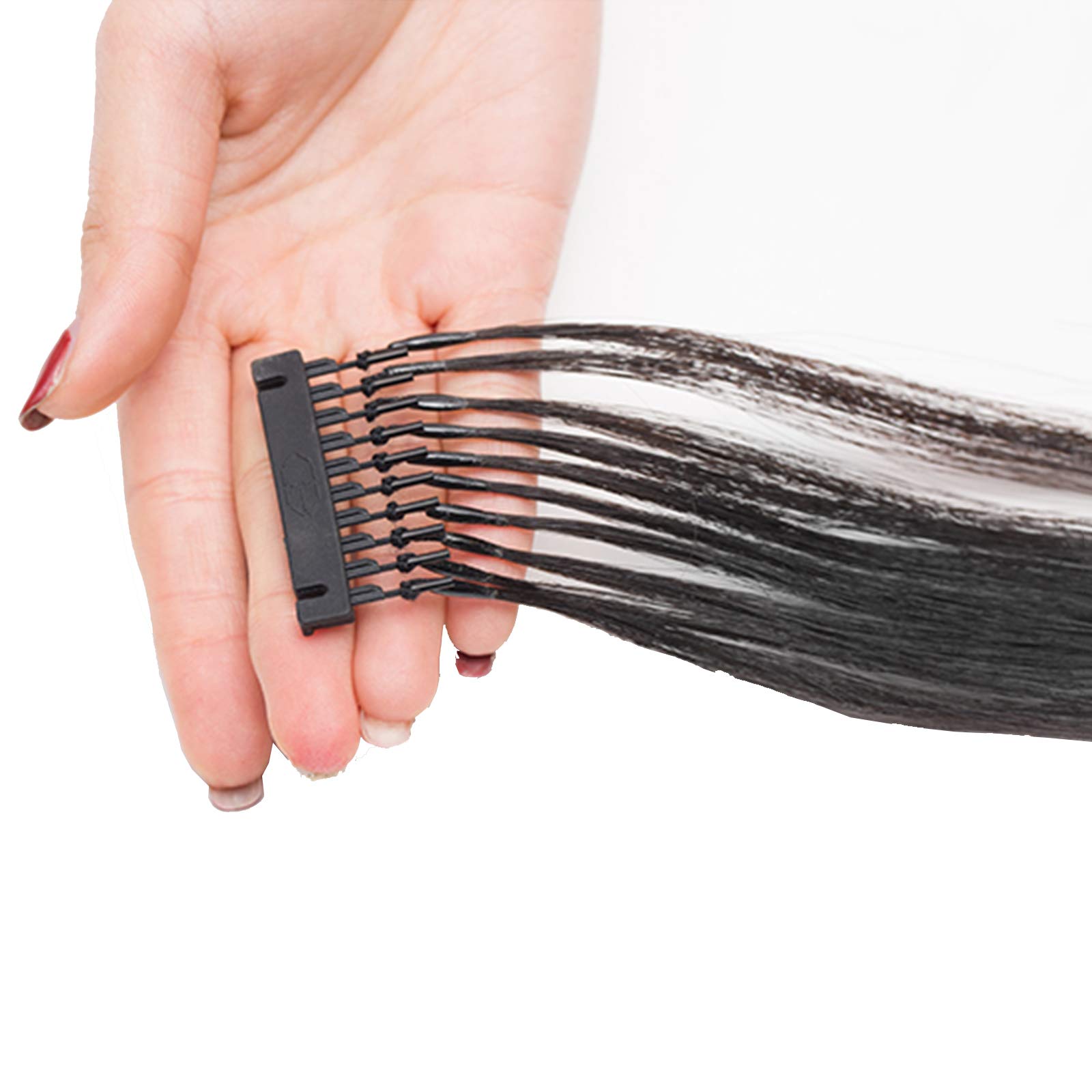 6D Hair Extensions – 100% Brasilianisches Echthaar, 22 Zoll, Mit Clips, Für Salon & Heimgebrauch