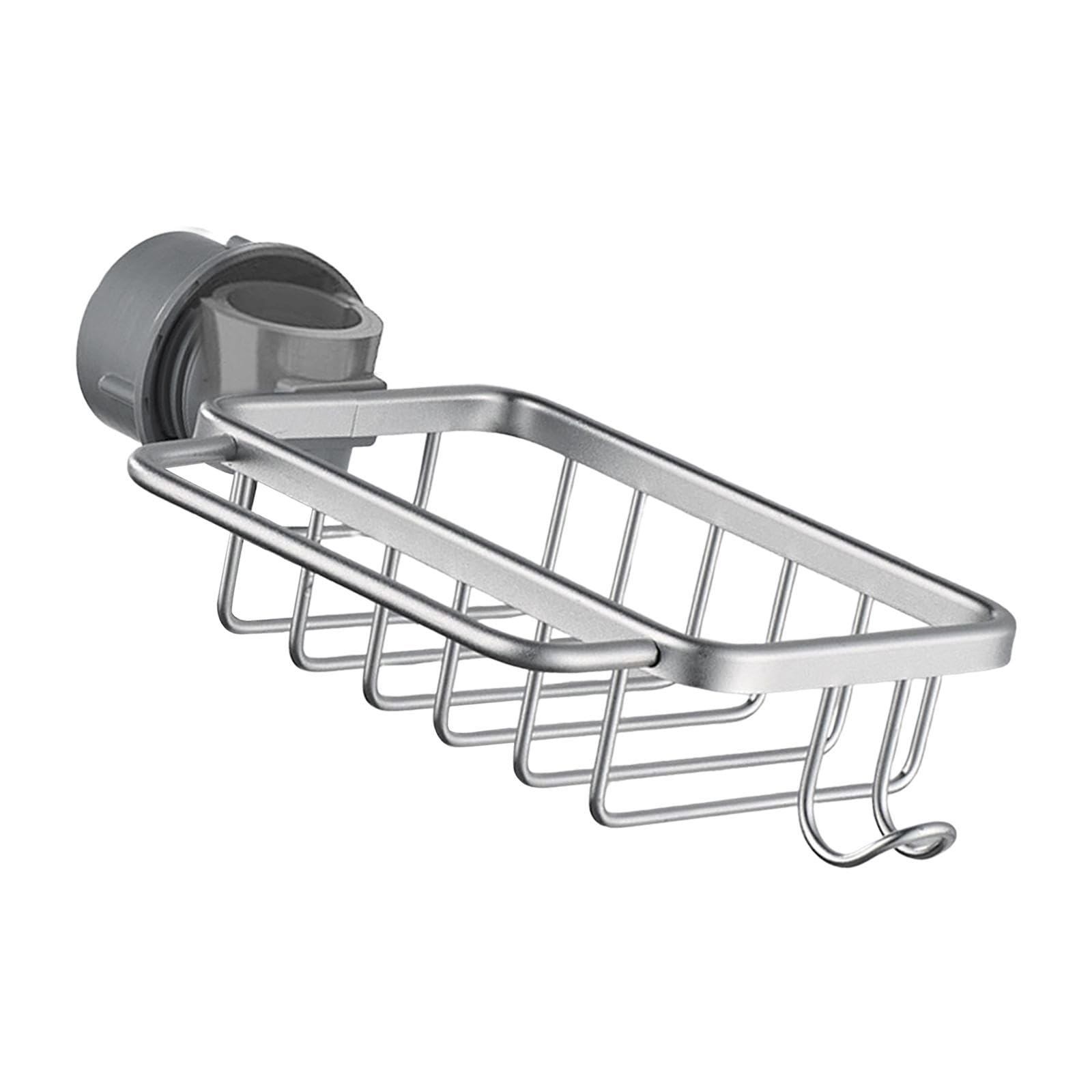 Merishopp Sponge Holder Brush Scrubber Organizer for Kitchen, Laundry Room, Rest Room Silver 26cmx14cm-image-29