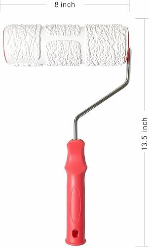 Miniatura 4 de Rodillo de pintura con patrón de 8 pulgadas para decoración de pared, textura clásica de ladrillo, rodillo de goma decorativo para el hogar,