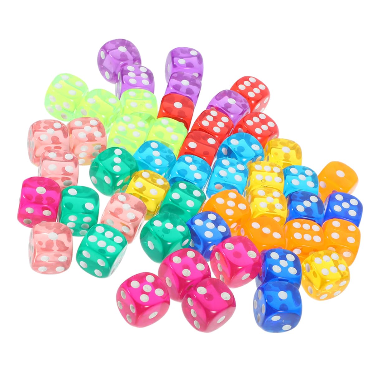 Abaodam 400 Pz Dadi trasparenti giochi di società dadi a più facce giochi da tavolo are a hi di oggetti di scena dei del o oggetto di o in acrilico