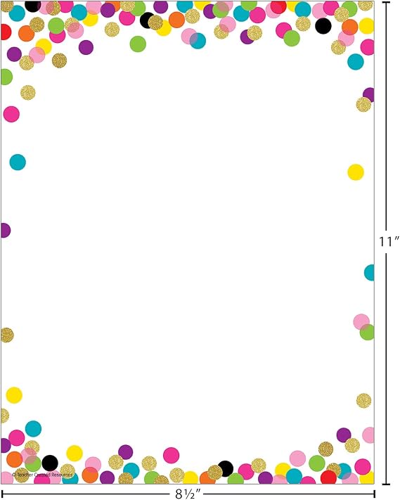 Teacher Confetti Computer Paper