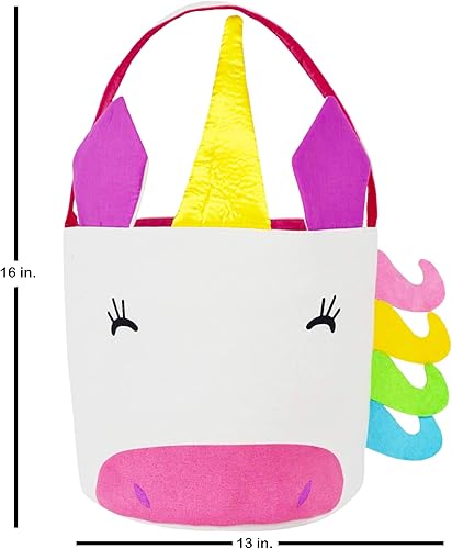 Miniatura 2 de Jolly Jon Cesta de unicornio para truco o trato  Cubo de princesa truco o trato  Bolsa de unicornio para truco o trato  Cesta de Pascua de unicornio