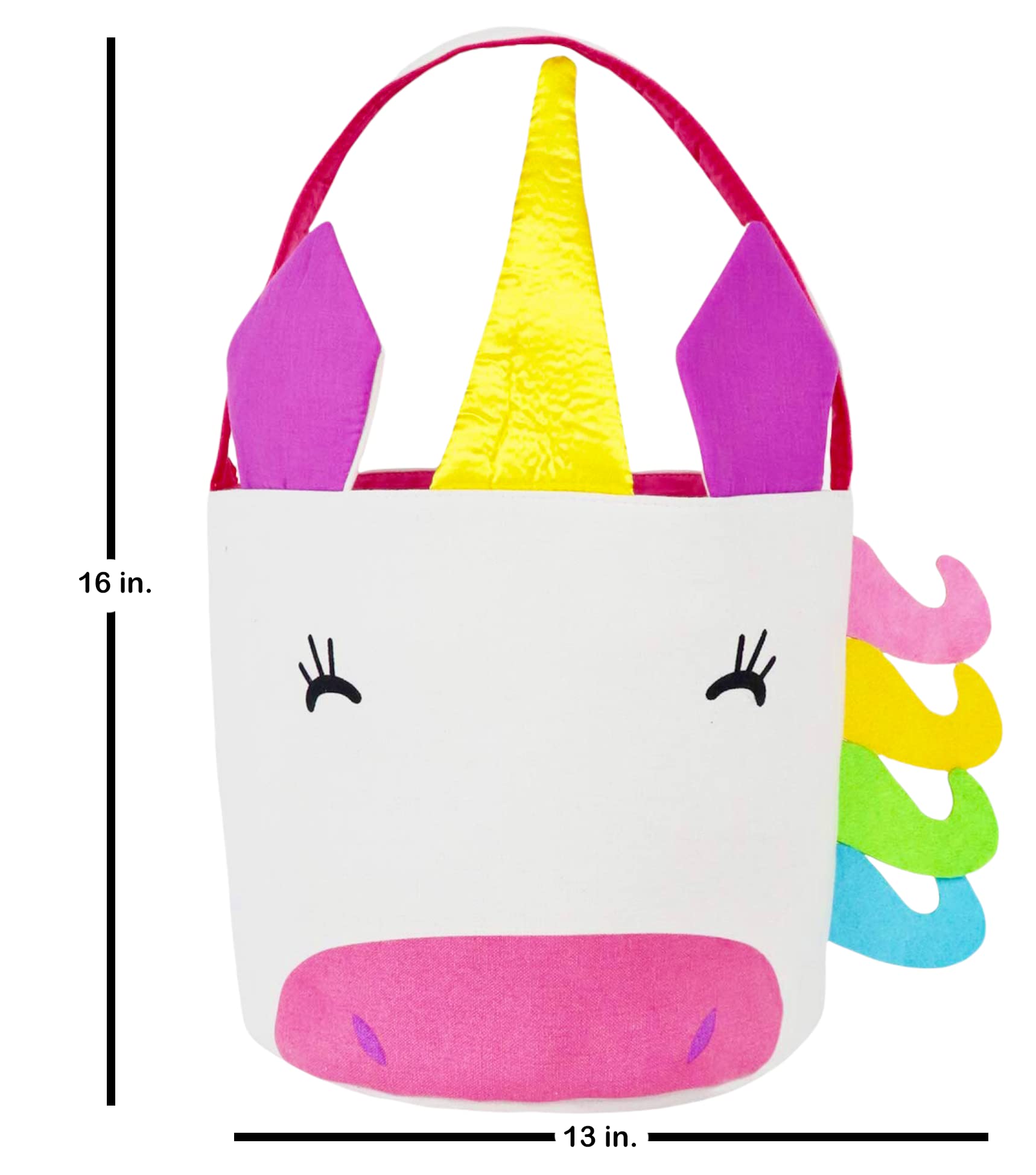 Jolly Jon Unicorn Trick or Treat Basket - Princess Trick or Treat Bucket - Trick or Treat Unicorn Bag - Unicorn Trick or Treat Bucket - Unicorn Easter Basket