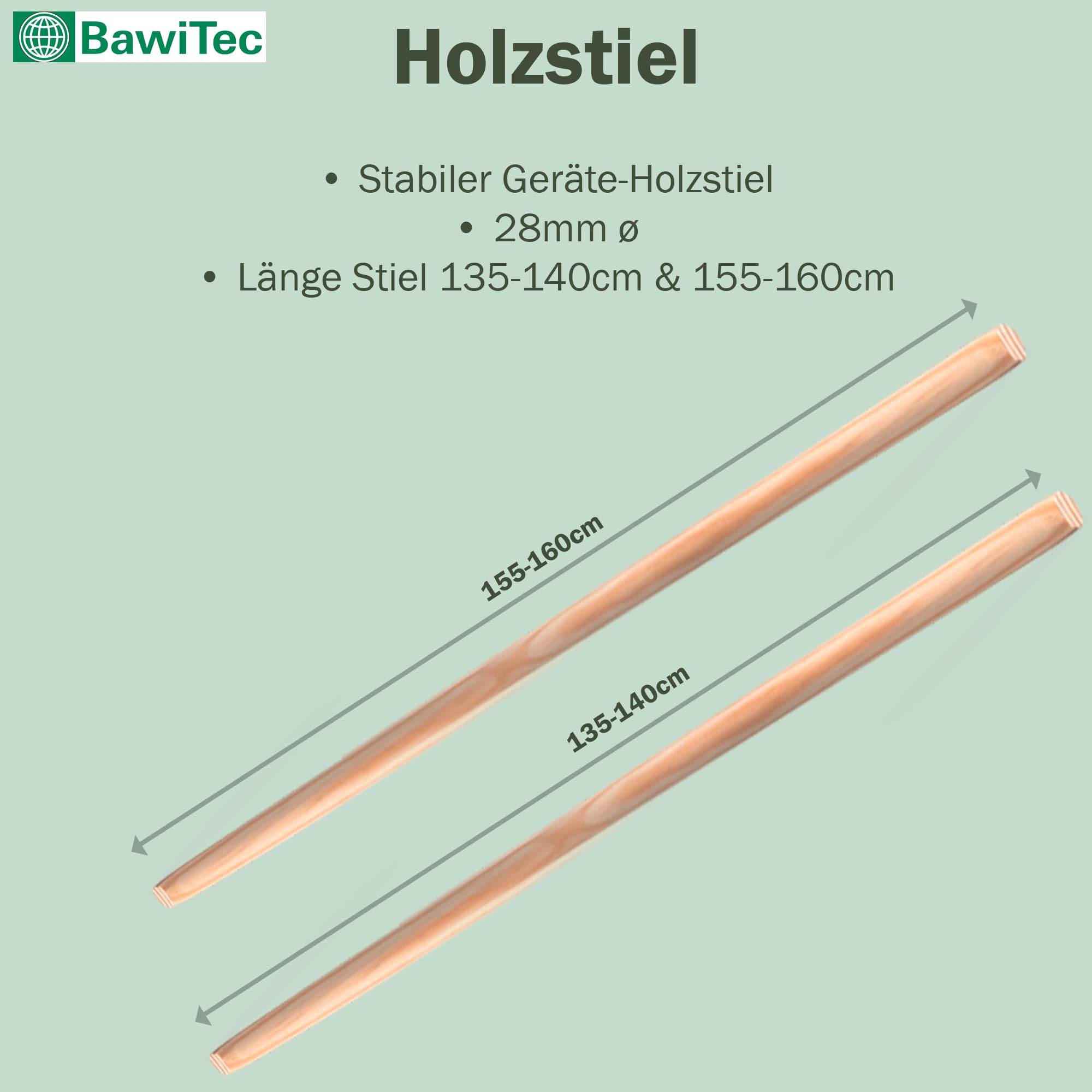 Profi Besen Straßenbesen 80cm mit Stiel 160cm Holzstiel rote Borsten Stabi | Spezieller Stielstabilisator/Zusatzhalterung, Besenstiel Ø28mm, Robuste Dichte Kunststoff-Borsten