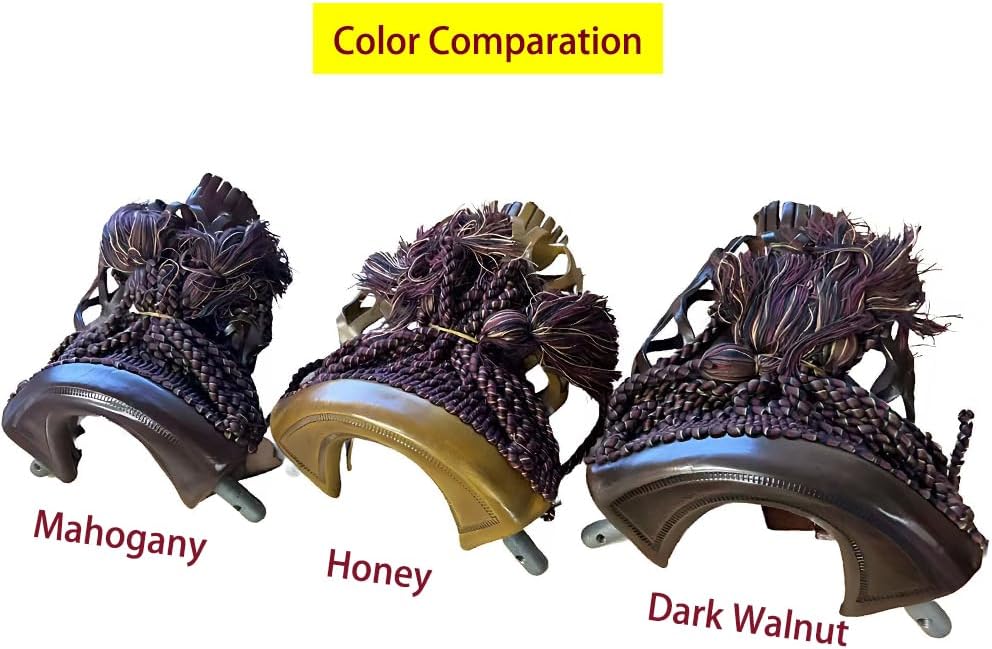 Joy's Billiard Pool Table Leather Pockets Cherry Billiard Pool Pockets with Fringe Set of 6-Mahogany