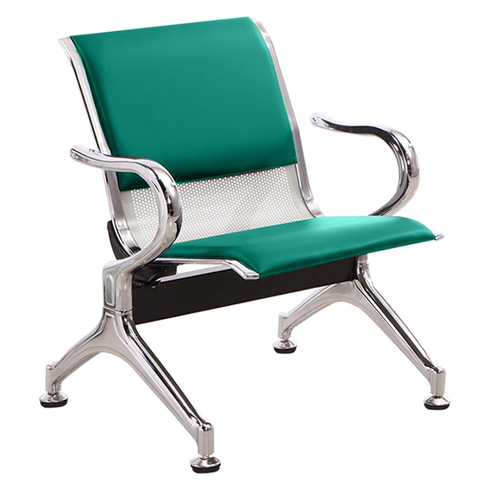 SnamicE Airport Reception Chair Waiting Bench with Armrests & Removable Cushion Synthetic Leather Ideal for Airports Markets Banks Hospitals and Offices,