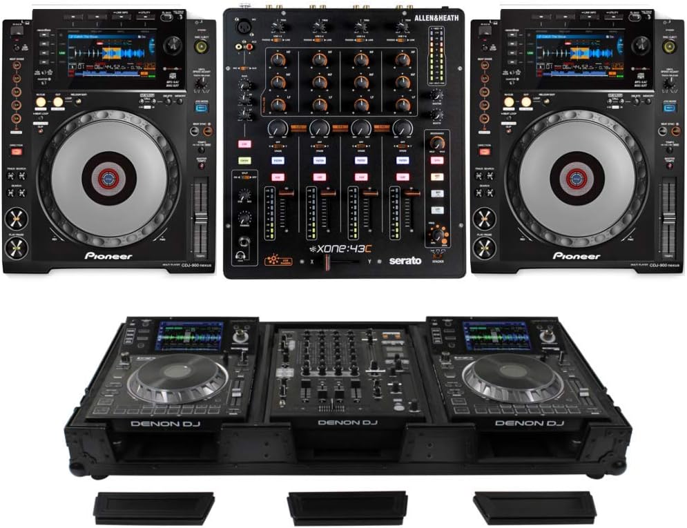 Pioneer DJ CDJ-900 Nexus + Allen & Heath Xone:43C + Odyssey FZ12CDJWXDBL Bundle