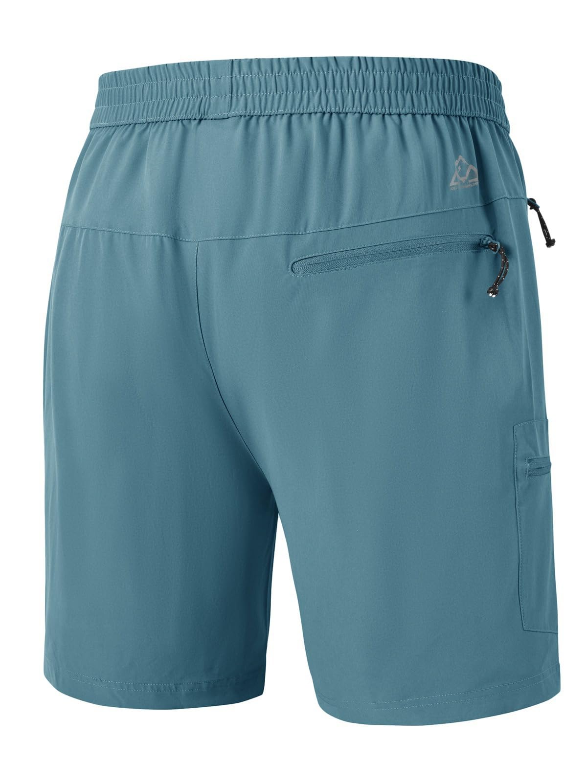 Rdruko Pantaloni corti da uomo, sportivi, elasticizzati, da trekking, estivi, ad asciugatura rapida, con 4 tasche con cerniera