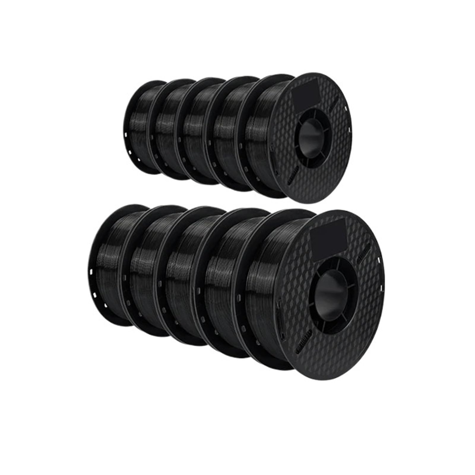 10 Kg PLA/ABS/PETG Filament 1,75 Mm Czarny Biały Szary 10 Rolek PLA ABS PETG Plastik Do Drukarki 3D - Kompatybilny Z KINGROON(PLA 10kg Black)