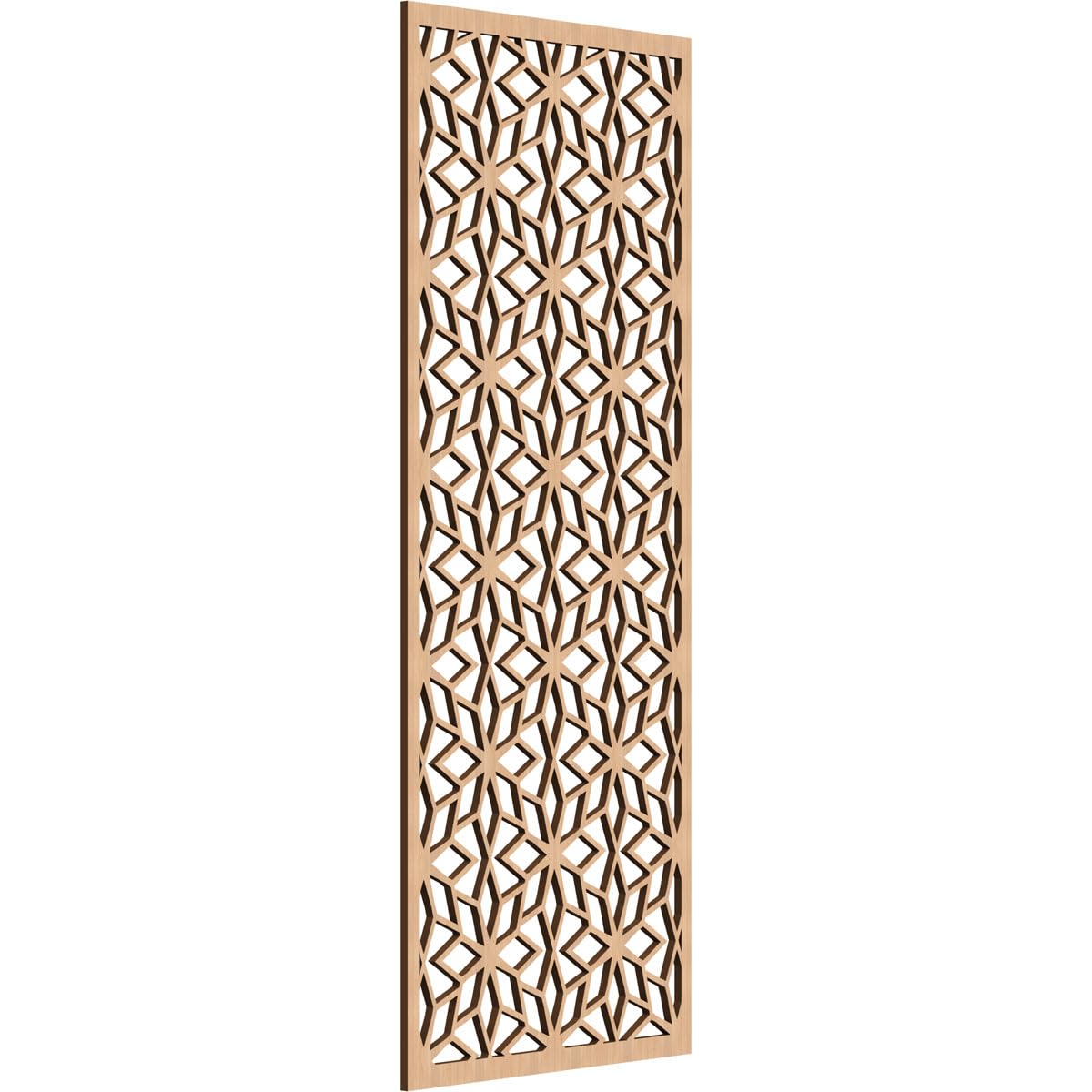 21 3/8"W x 54 3/8"H x 3/8"T Lake Decorative Fretwork Wood Wall Panels, Hickory
