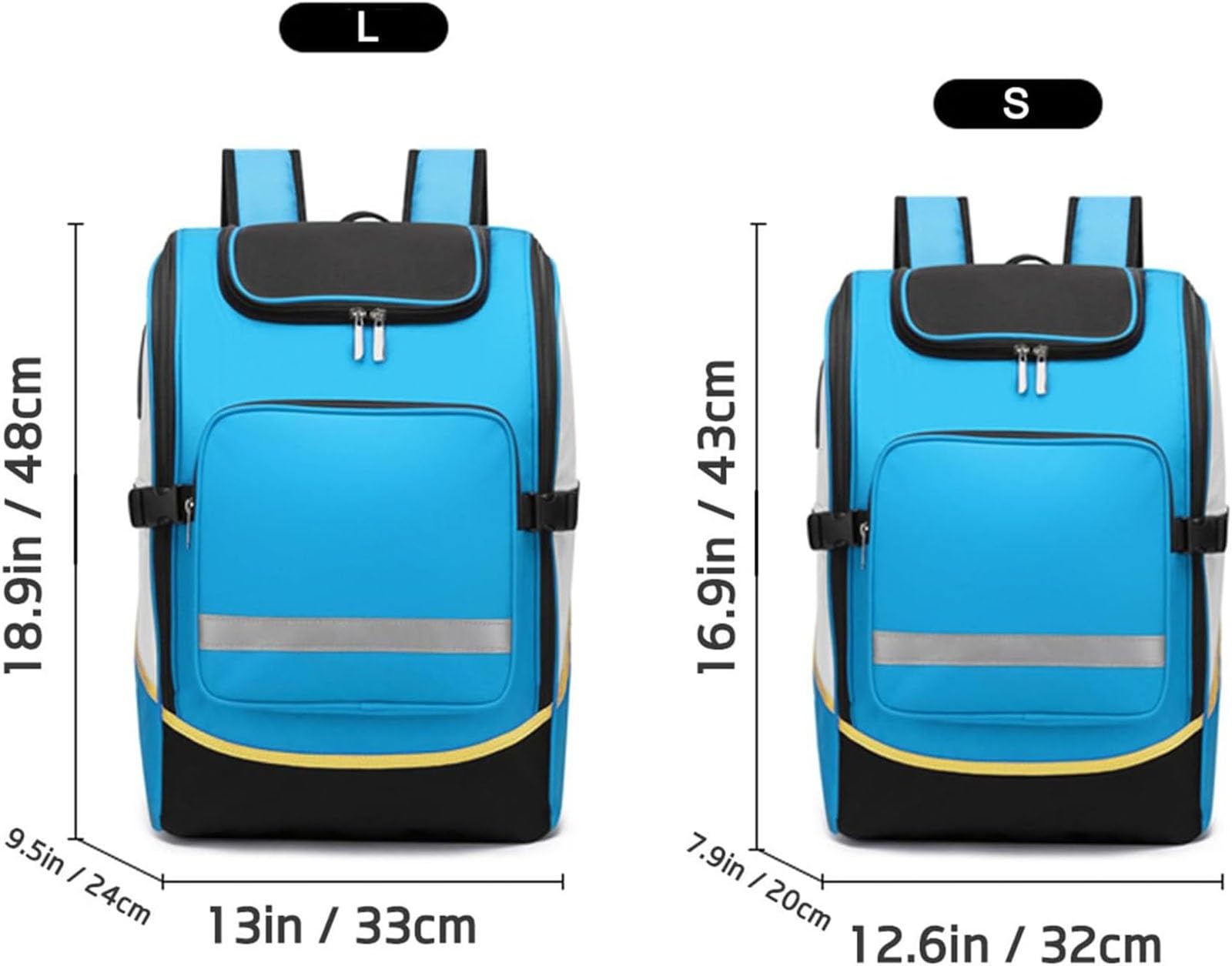 Mochila profesional de primeros auxilios vacía, trauma mochila médica vacía, con banda reflectante kits de emergencia de almacenamiento Jump Bag Pack , para EMT, EMS, Policía, Bomberos(Green,Small)