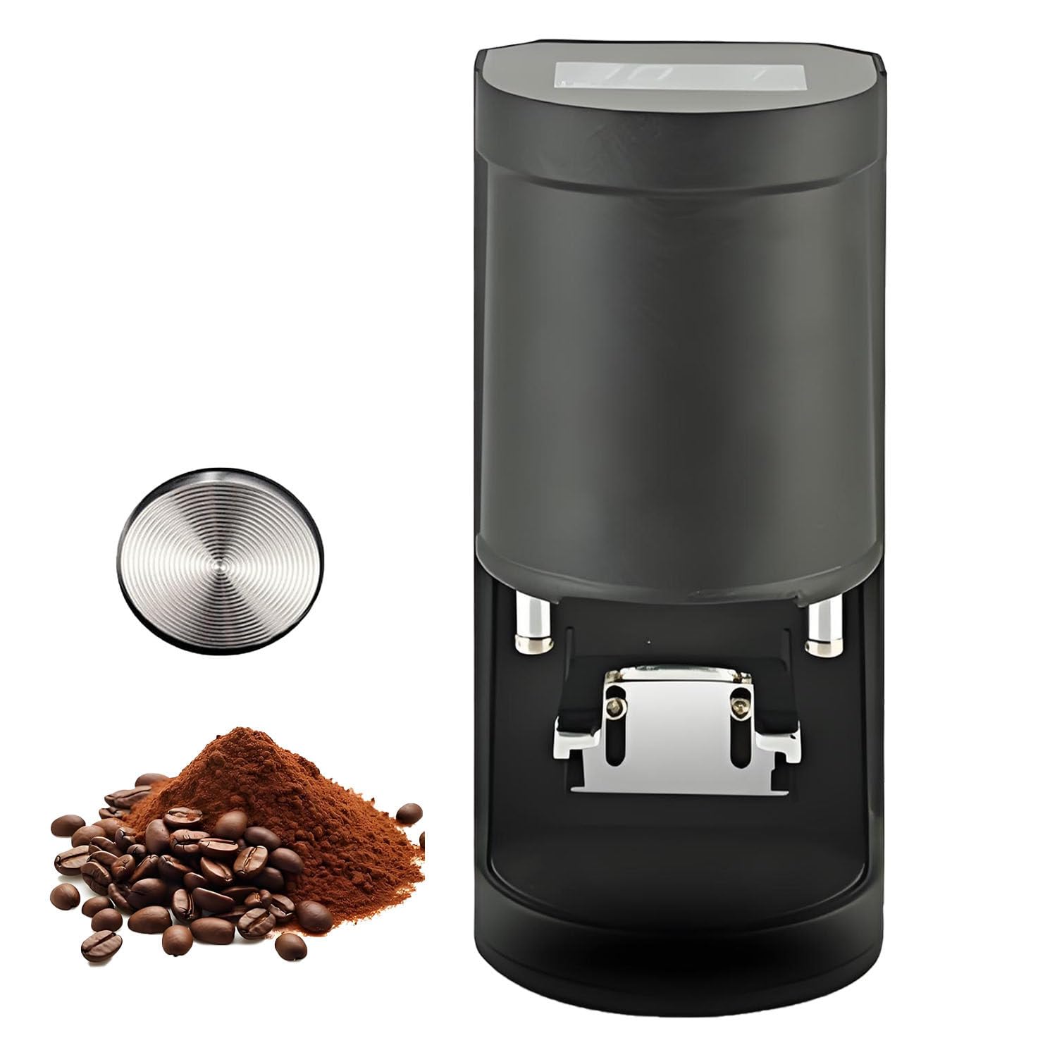 Profesjonalna prasa do kawy mielonej, automatyczny tamper do espresso 58 mm, 1-3 cykle ubijania, ciśnienie 5-30 kg, stal nierdzewna, do kawiarni i użytku domowego (Black Threaded)