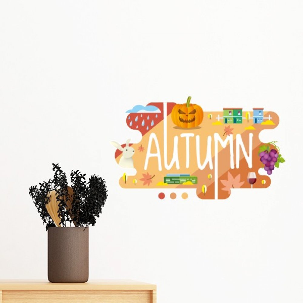 Sticker mural automne repositionnable pour relooker un mur propre