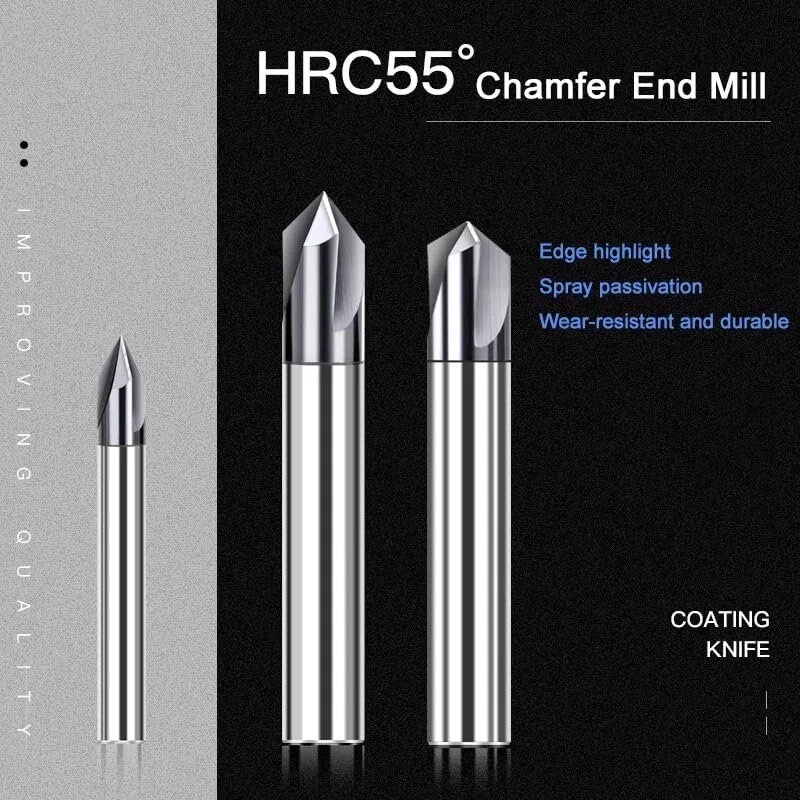 GatherTOOL Chamfer Milling Cutter Carbide Corner Countersink Chamfering End Mill Deburring Edges V Grove Router 60 90 120 Degree 2 3 Flutes (Size : 4XR60X50LX3F, Color : 1PC)