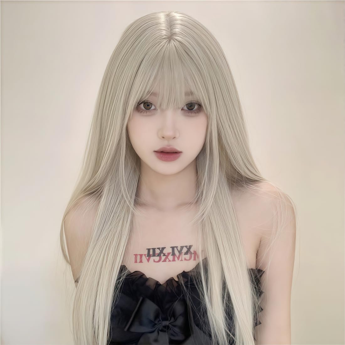 Amazon.co.jp: RyuuCos 女性用 かつら ロングヘア ロングストレート