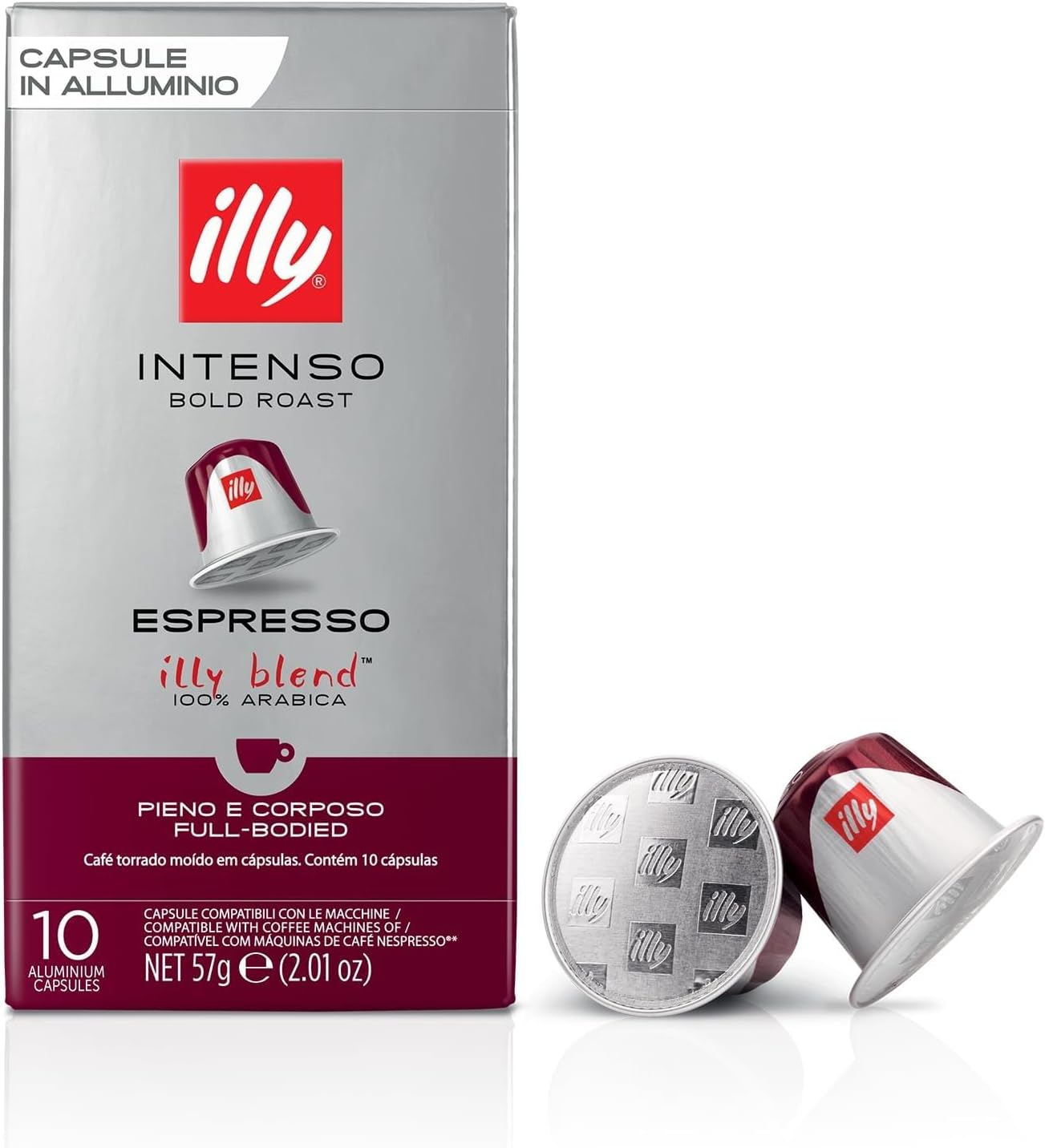 Espresso Compatible Capsules - Single-Serve Coffee Capsules & Pods - Intenso Bold Roast - Notes Of Cocoa & Dried Fruit Coffee Pods - For Nespresso Coffee Machines – 10 Count