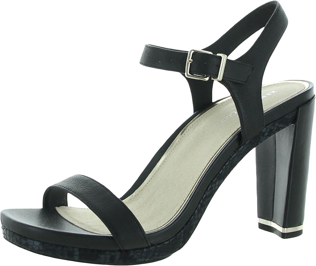 Kenneth Cole Women's Women's Heeled Sandal, Black, 9.5