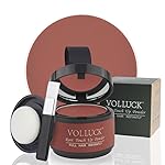 VOLLUCK Root Touch up Powder, Instant Hairline Powder for Thinning Areas and Gray Hair Coverage, Natural and Non-greasy Root Cover up for Women and Men (Red Brown, 0.14 Ounce)