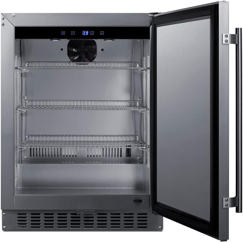 Summit SPR618OSADA Summit SPR618OADA 24 Inch Wide 30 Can Capacity Wine and Beverage Cooler Combo with Weatherproof Construction