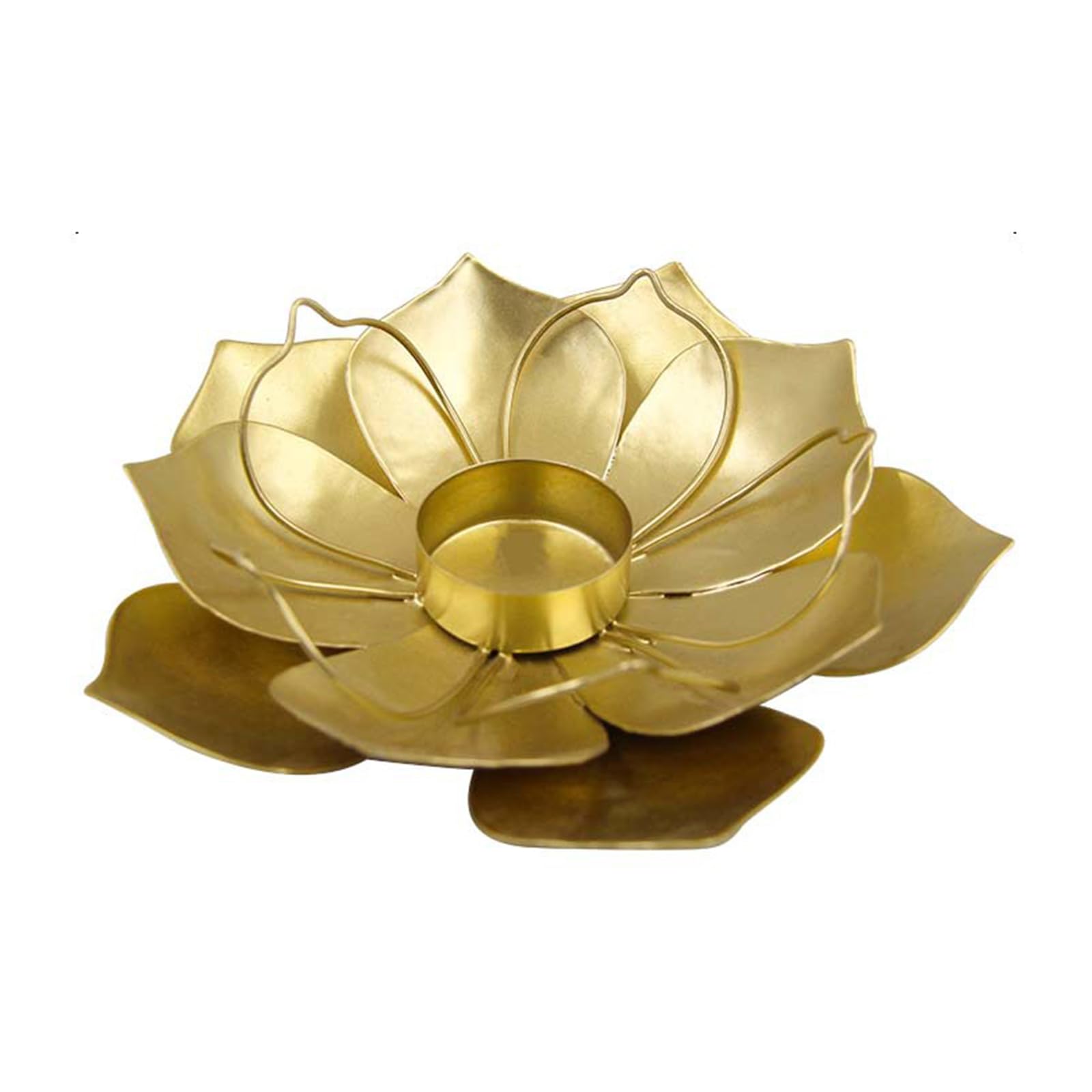 Buxuaaaa Holder Metal Candlestick Unique Flower Lamp Shape Desk Candlelighting for Sophisticated Home Decors Dining Table Enhancement