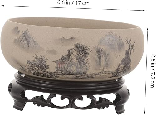 Miniatura 2 de Cuenco de lirio de agua de cerámica, maceta hidropónica grande, cuenco para plantas de jardín, recipiente de plantación de flores, contenedor de