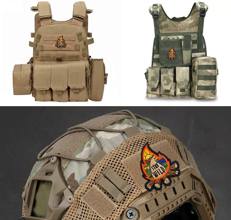 Miniatura 3 de Parche táctico con texto en inglés Stay Wille, parches militares para campamento, divertidos apliques bordados para ropa, mochila, chalecos, jeans,