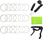 Classical Guitar Strings Clear Nylon 3 Full Sets with Guitar Capo and 3 in 1 Guitar Restringing Tool and Cleaning Cloth for Musical Instruments as a Gift