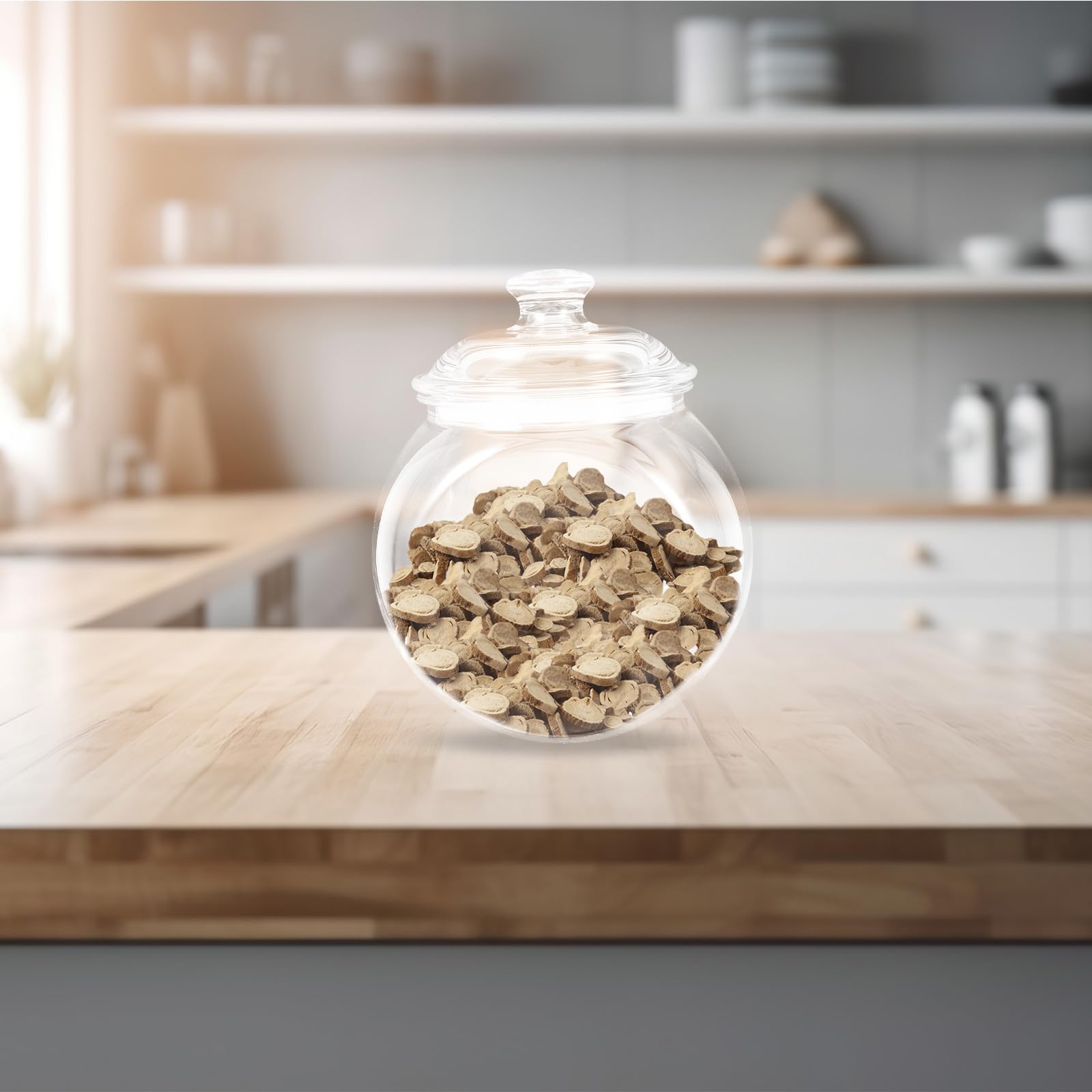 Tarro de Almacenamiento Hermético de Plástico PC 3, 2 L Transparente | Café, Granos y Té, Reutilizable, Resistente al Desgaste, Uso en Hogar y Centro Comercial