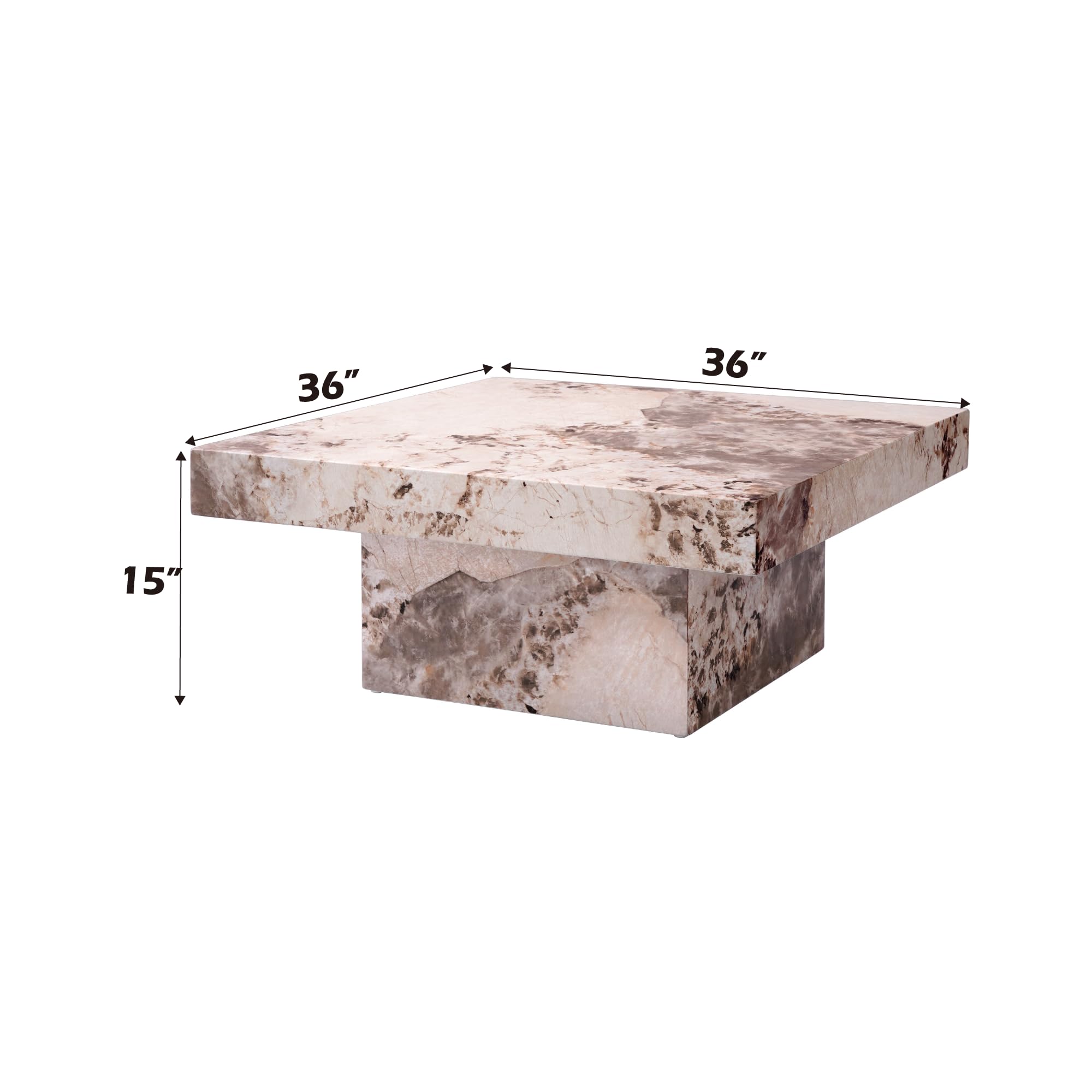 Amazon.com: Acme Fultan Contemporary ECC/Wood Square Coffee Table