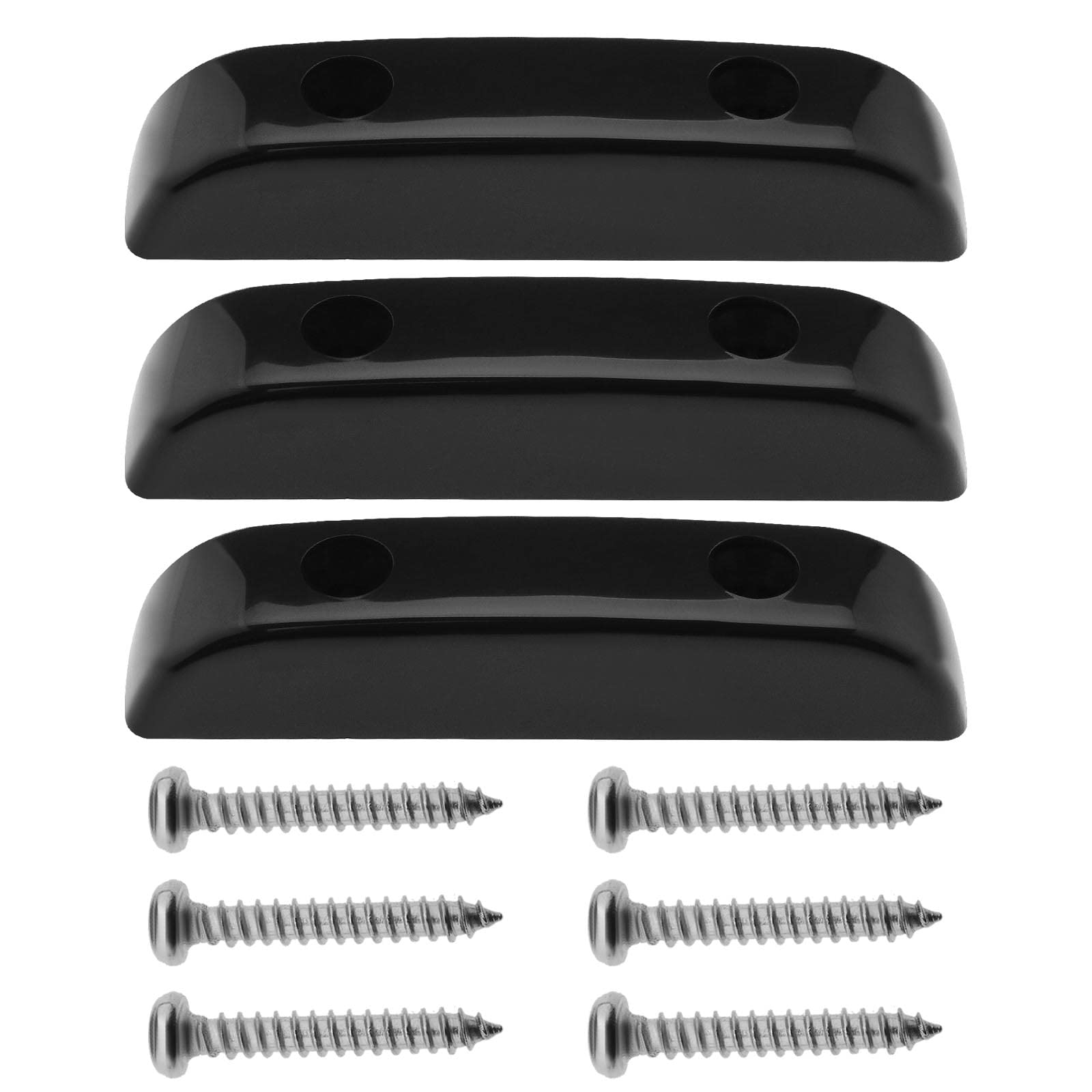 3 Poggiapolsi Per Basso Con Viti - Supporto Ergonomico Per Chitarra E Bassi - Nero - Foto 4