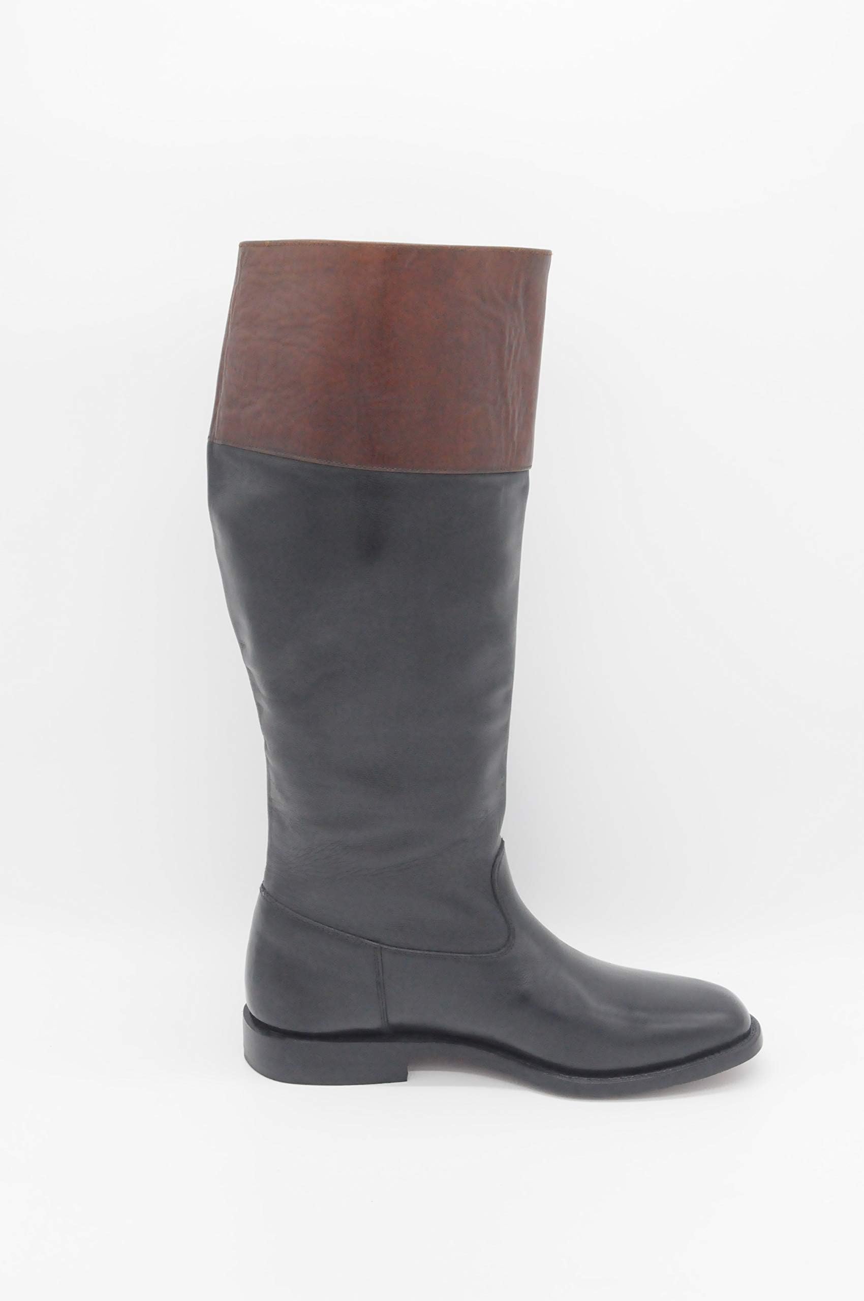 Handmade tall leather riding boots leather costume boots custom made hunting boots