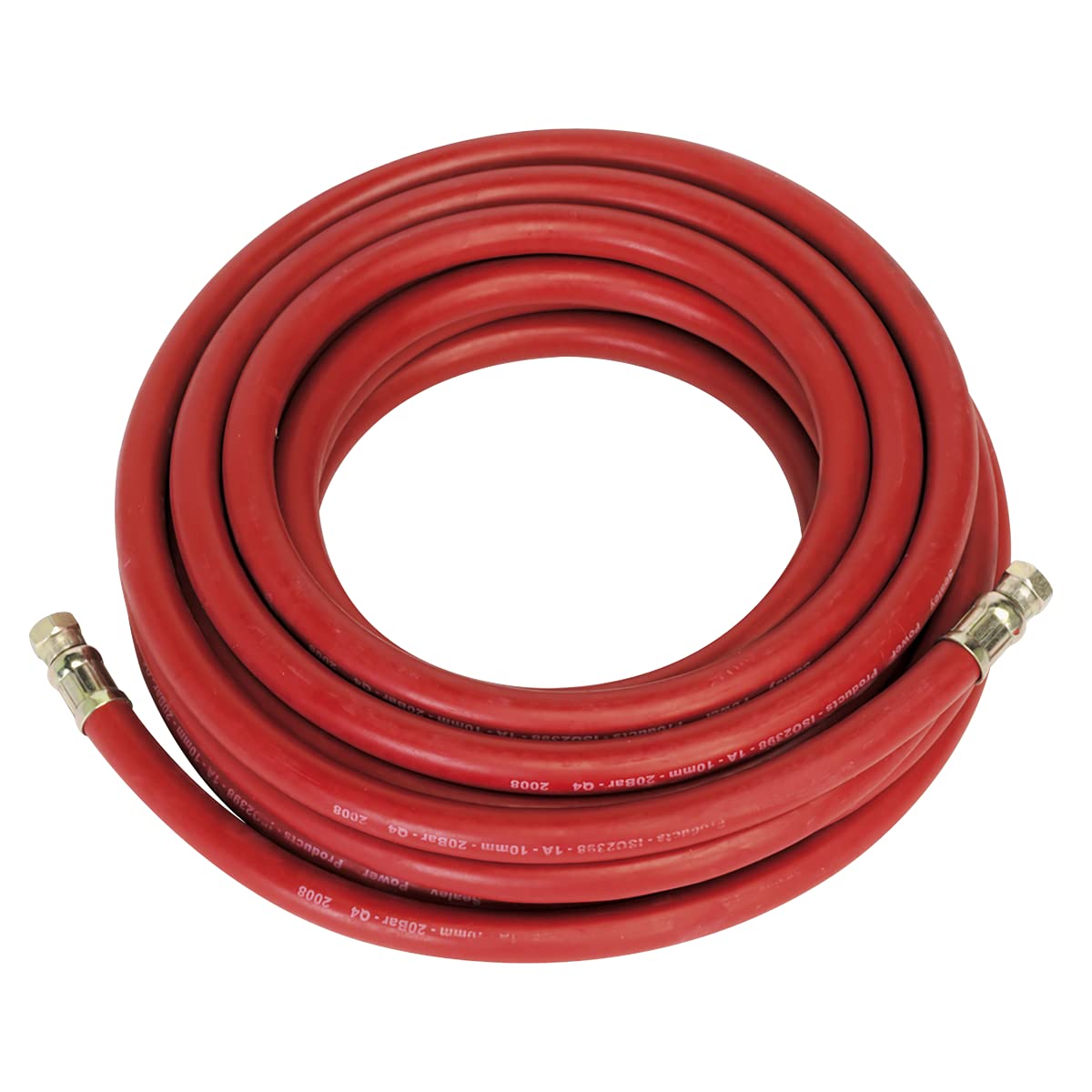 Sealey Air Hose with 1/4""BSP Unions 10m x 10mm AHC1038
