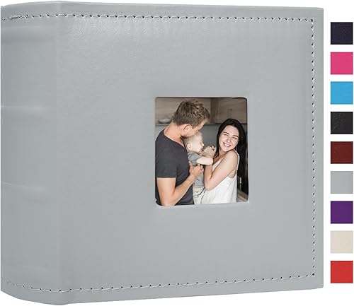 Miniatura 13 de Álbum de fotos pequeño de 4 x 6 pulgadas, paquete de 2 libros de fotos de cuero, cada mini álbum de 26 páginas tiene capacidad para 52 fotos