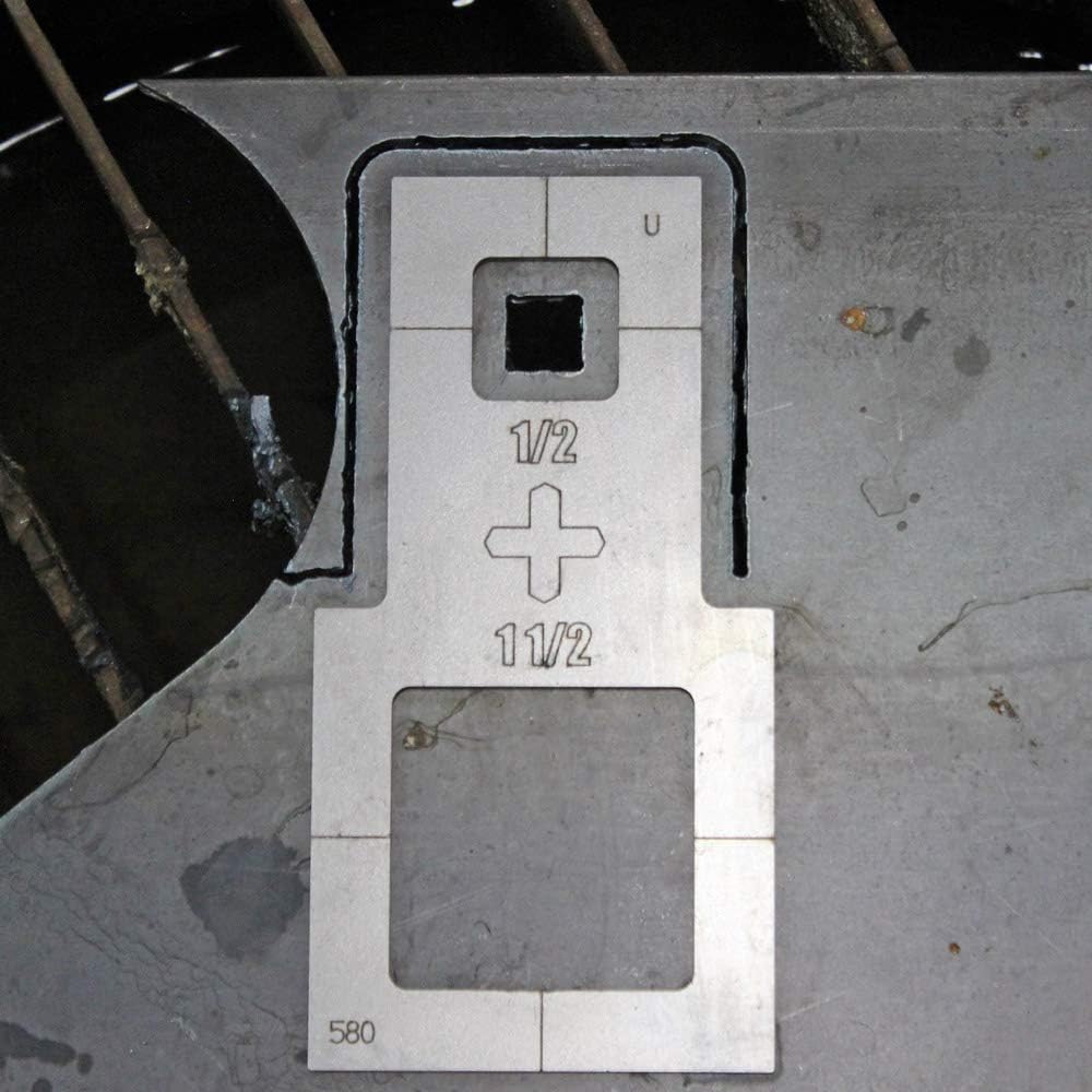 Plasma Stencil - Square Cutter Guide - 5 pc. Kit - .430"