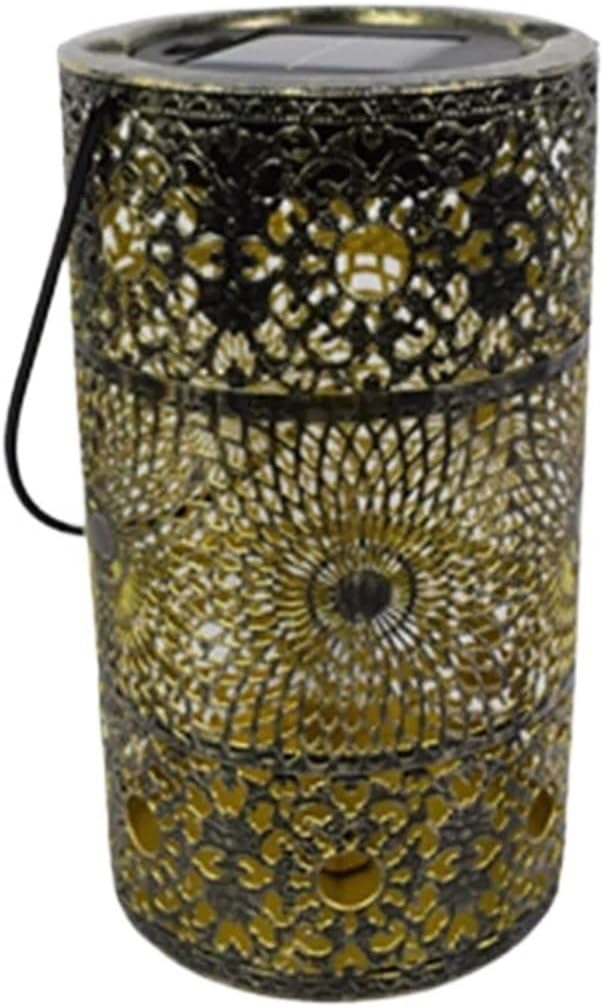 Solar Powered Decorative Hanging Lights Iron Hollow Hanging Lights 120mAh Aesthetic Projection Lamp for Patio Yard Backyard