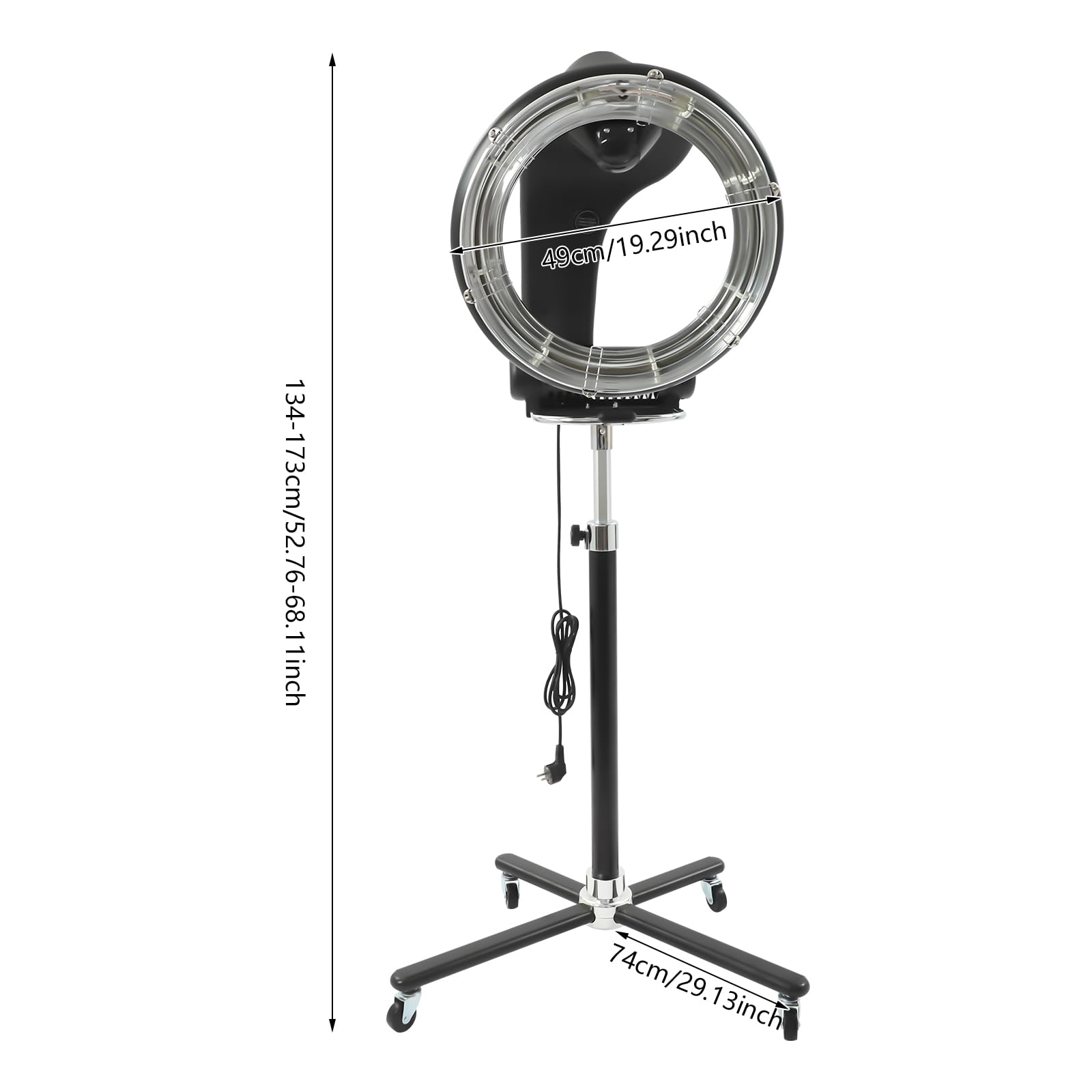 Ogrzewanie fryzjerskie z podstawką 950 W, urządzenie do kolorowania salonu fryzjerskiego, obrót o 360°, procesor kolorów, stylizacja na stałe, do salonu spa (wersja 3 w 1)