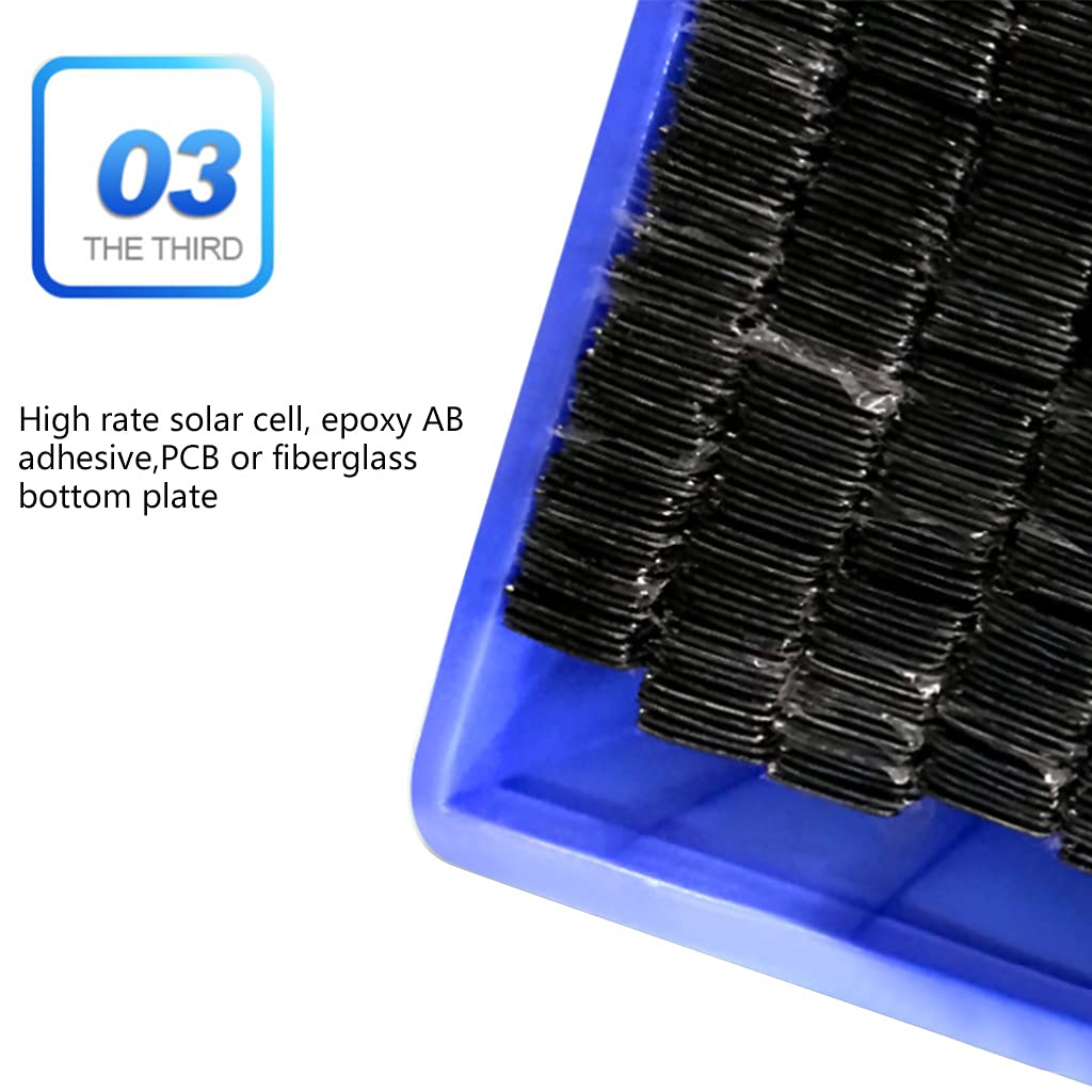 Pannello solare fotovoltaico 5 pezzi 2V 100mA celle solari con fili solari piastra epossidica progetti 54 mm x 54 mm