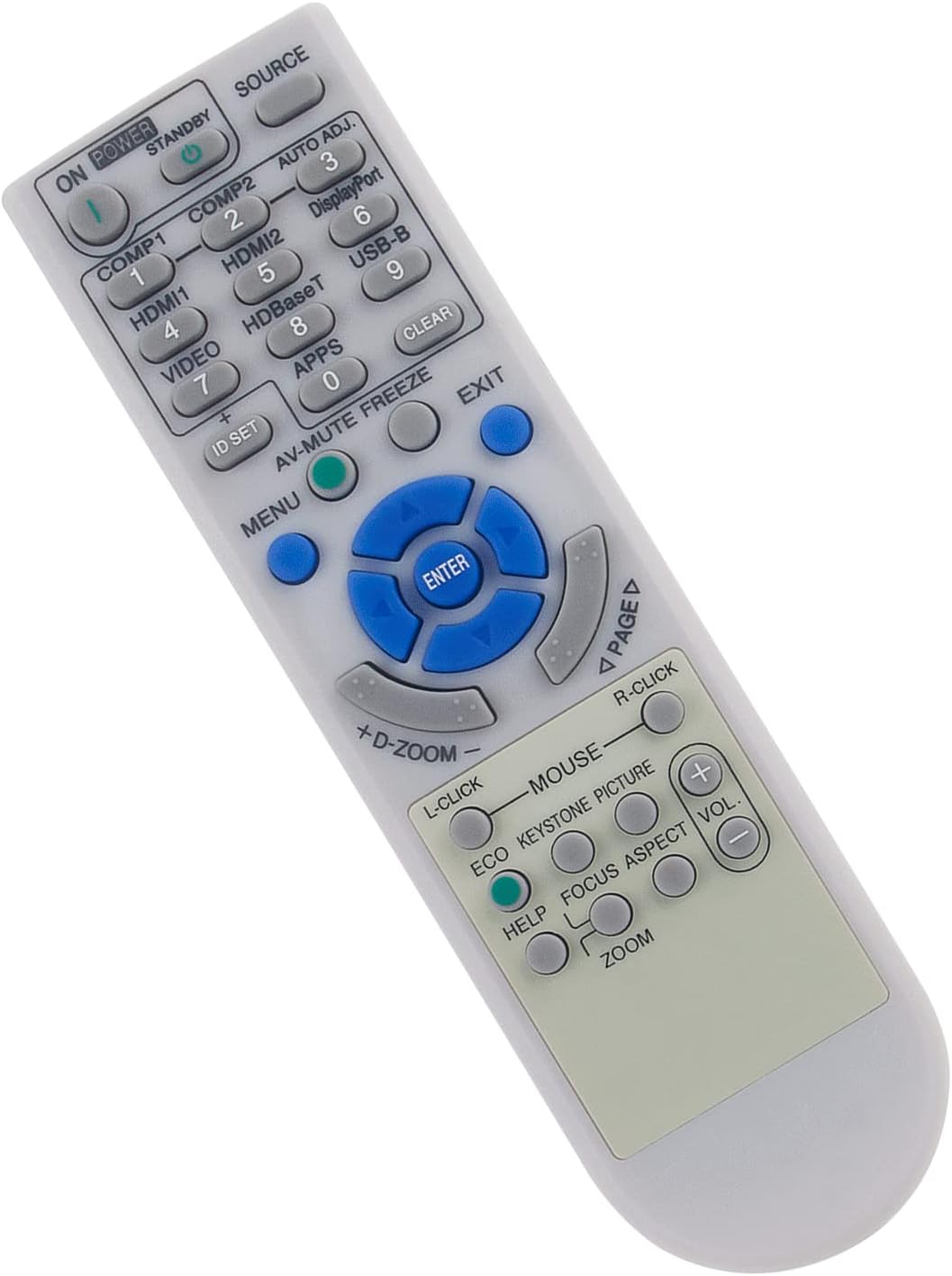 VINABTY RD-472E Replacement Remote Control Compatible with NEC Projector RD472E remote control P474W P452W P474U P554U P502H P452H NP-P502W NP-P554U NP-P474U NP-P554W NP-P474W NP-P604X