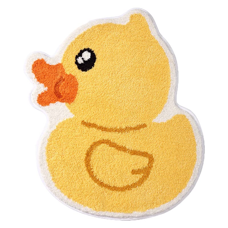 Novelty Microfiber Bath Mat Area Rugs for Bathroom Yellow Duck 67 75 CM