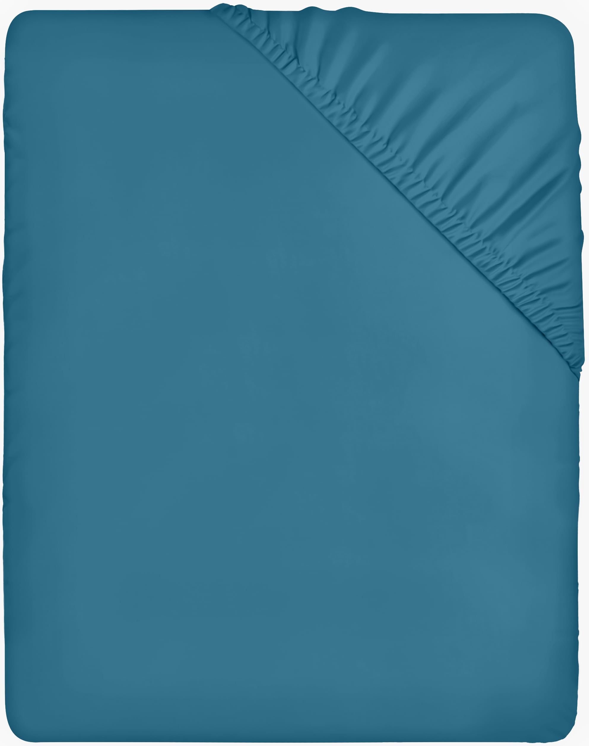 Utopia Bedding Lenzuolo con Angoli Una Piazza e Mezza Francese - 140x200cm - Blu Denim - Microfibra di Poliestere Spazzolato - Lenzuolo sotto con Angoli Elasticizzato