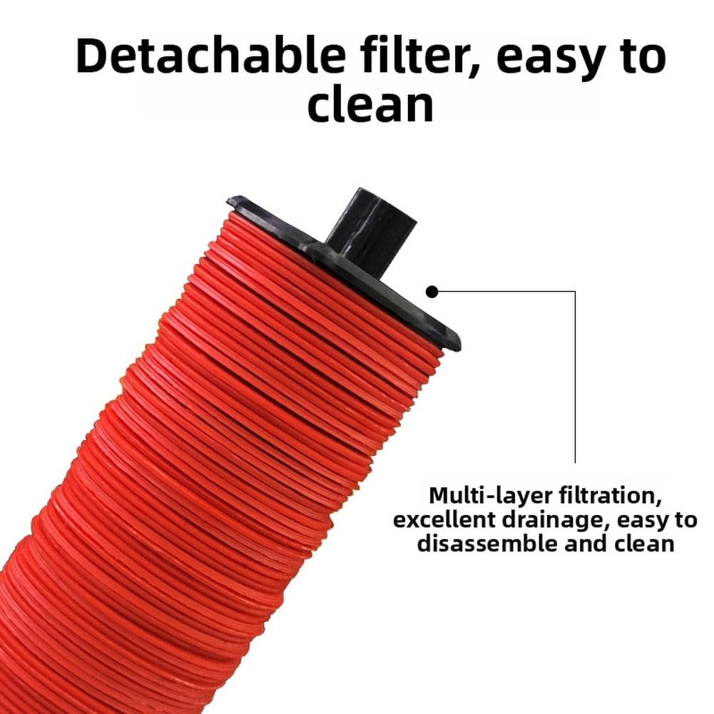 Filtro dell'acqua piovana per irrigazione da giardino, efficiente sistema di rimozione dei detriti, per kit di plastica, installazione, per nero